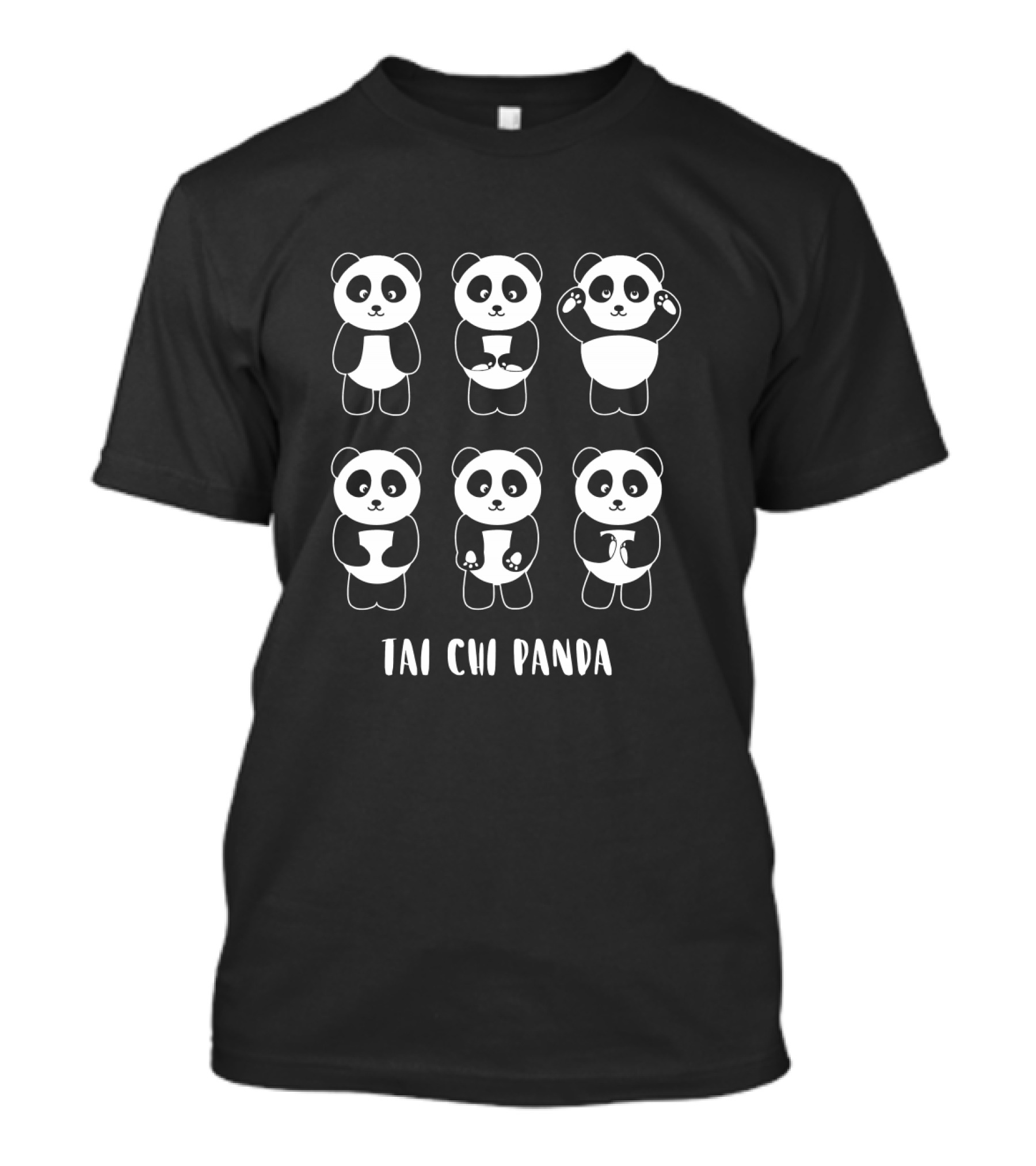 Tai Chi Panda Cute Martial Art Long T-Shirt