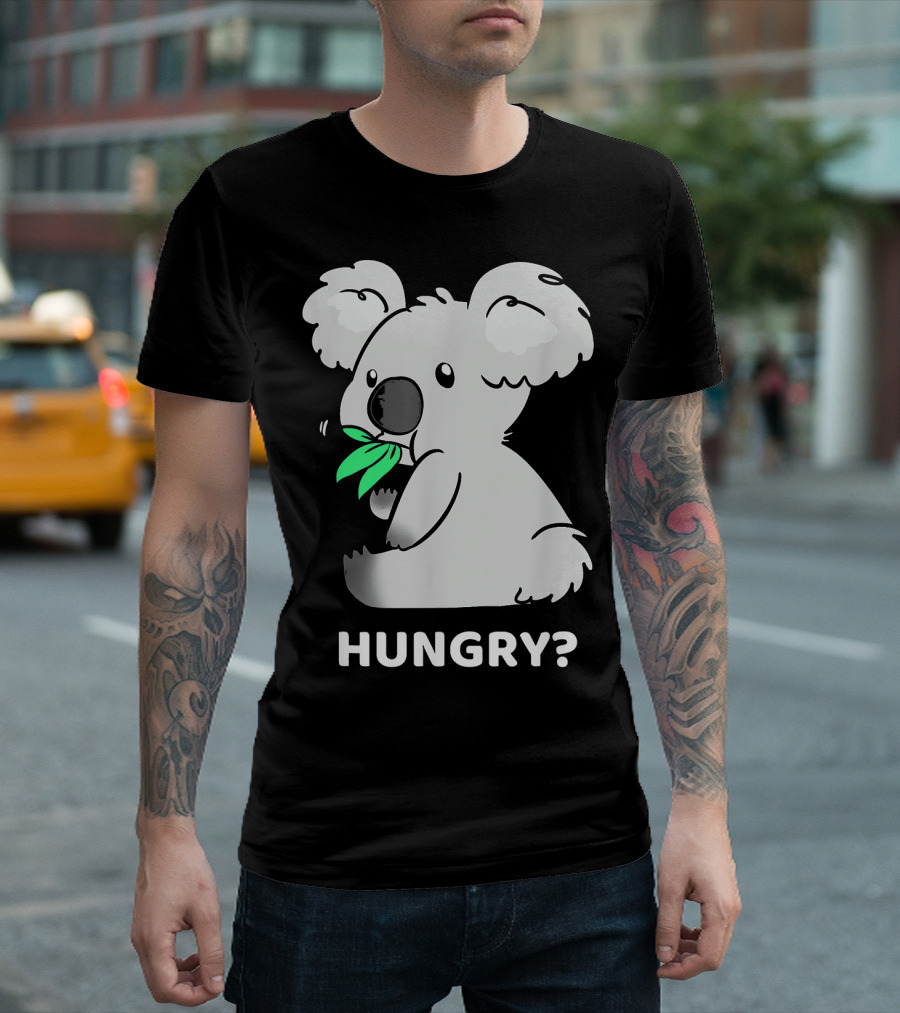Hungry Koala Bear Eating Leaves T-Shirt