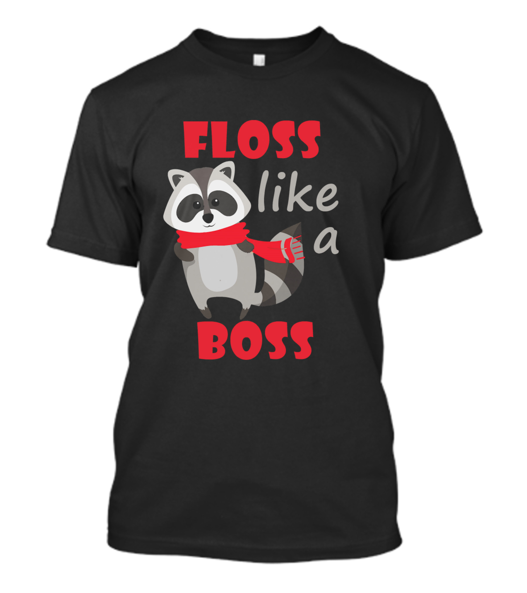 Floss Like A Boss Raccoon Cute T-Shirt