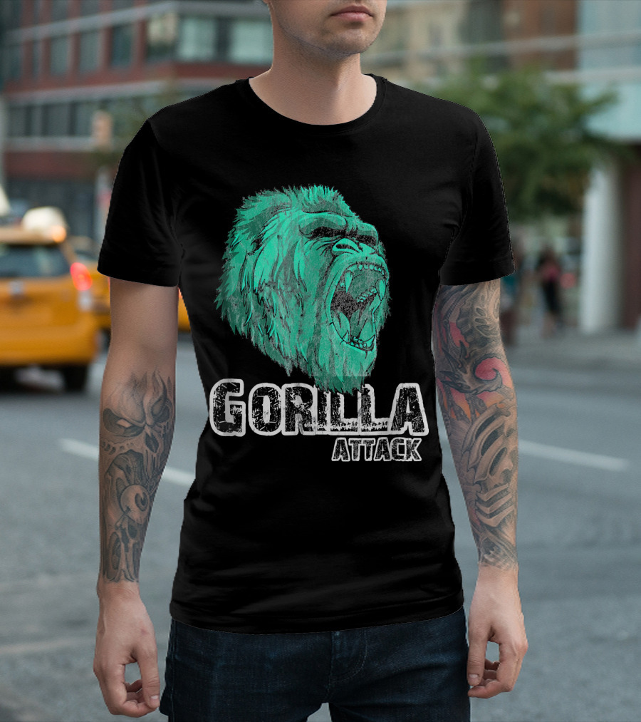 Gorilla Attack Faded Roar T-Shirt