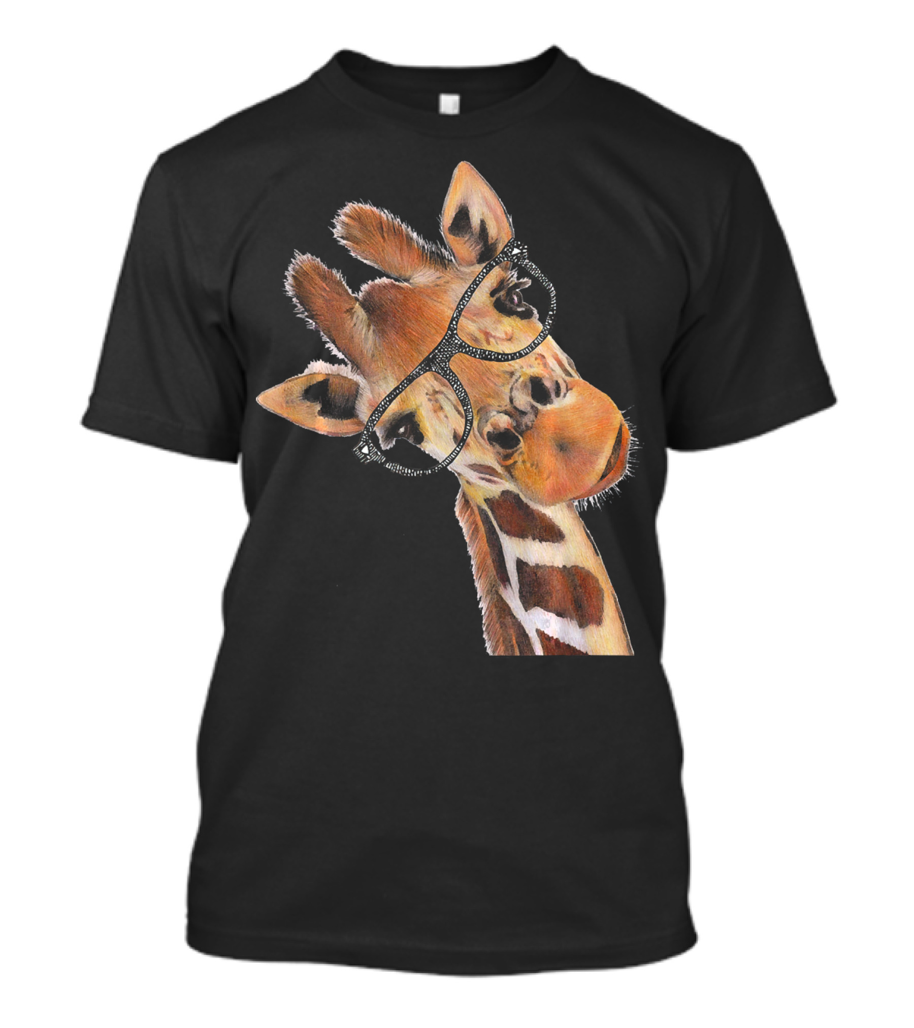 Good Time Hipster Giraffe With Glasses T-Shirt