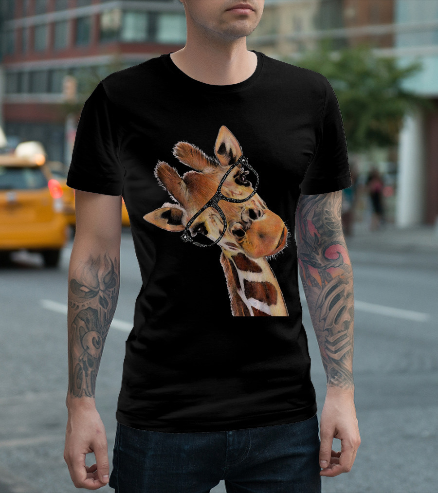 Good Time Hipster Giraffe With Glasses T-Shirt