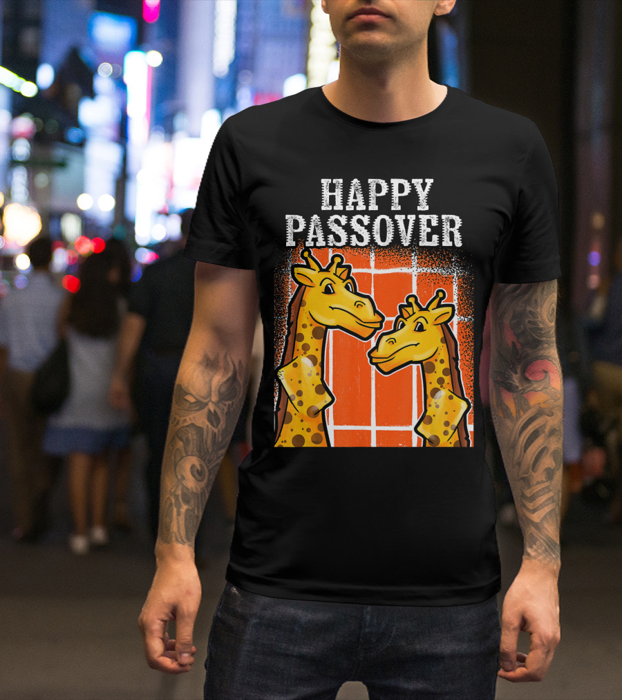 Happy Passover Funny Giraffe Duo T-Shirt