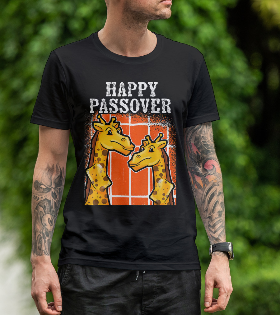 Happy Passover Funny Giraffe Duo T-Shirt
