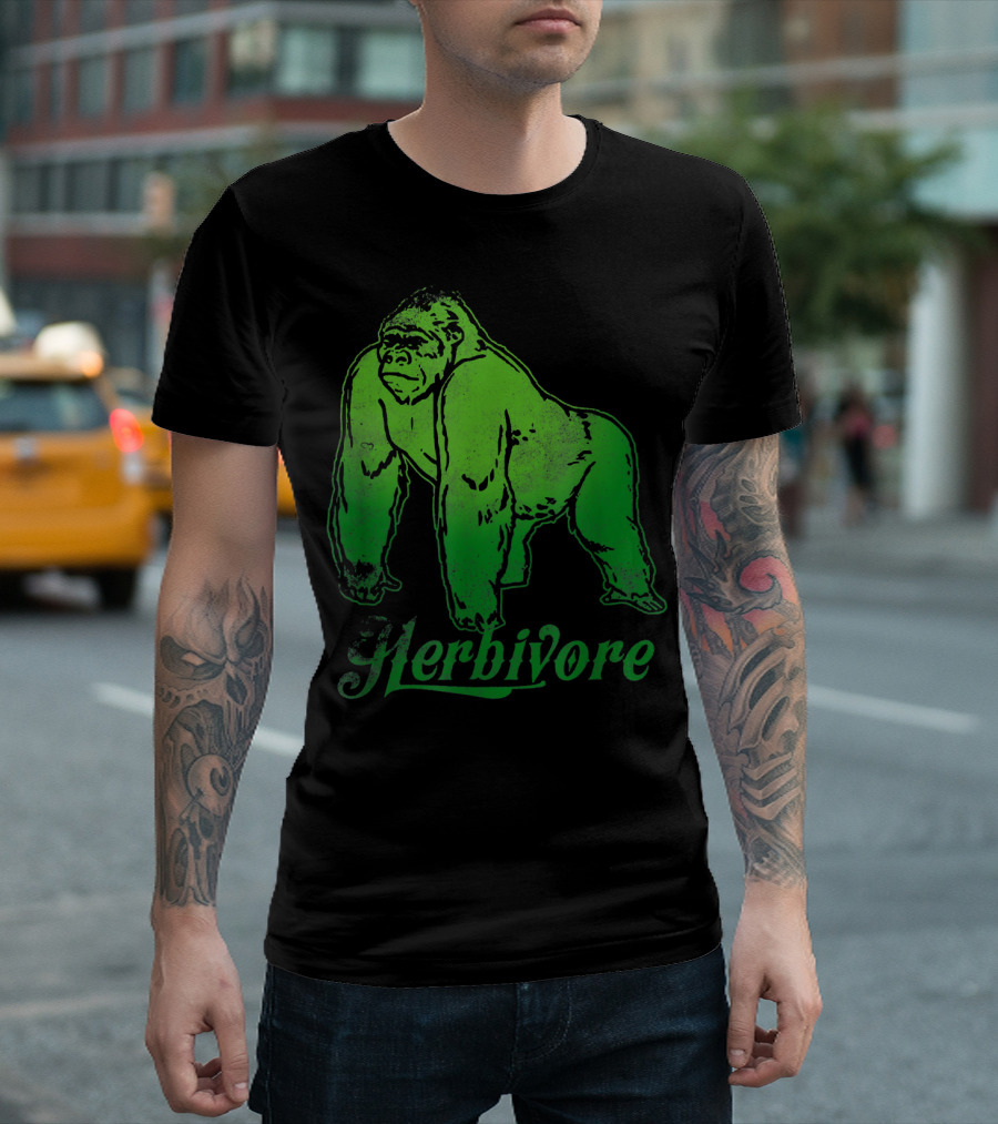 Herbivore Gorilla Wildlife Love T-Shirt