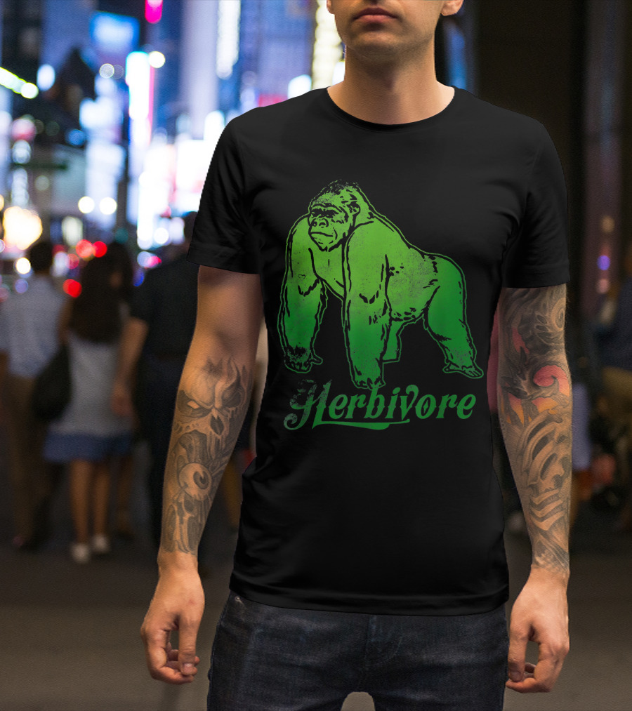 Herbivore Gorilla Wildlife Love T-Shirt