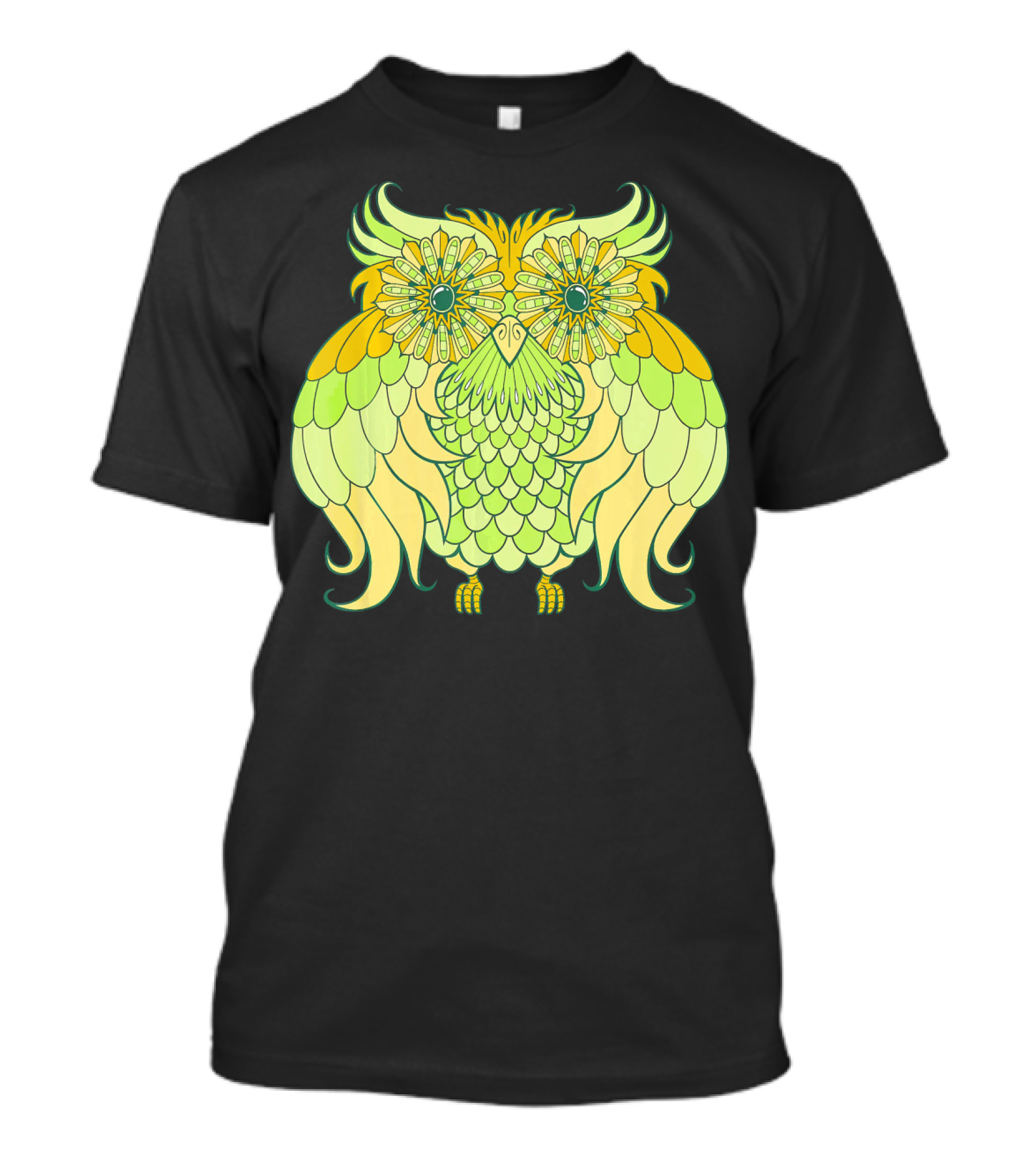 365 Green Owl Bird T-Shirt