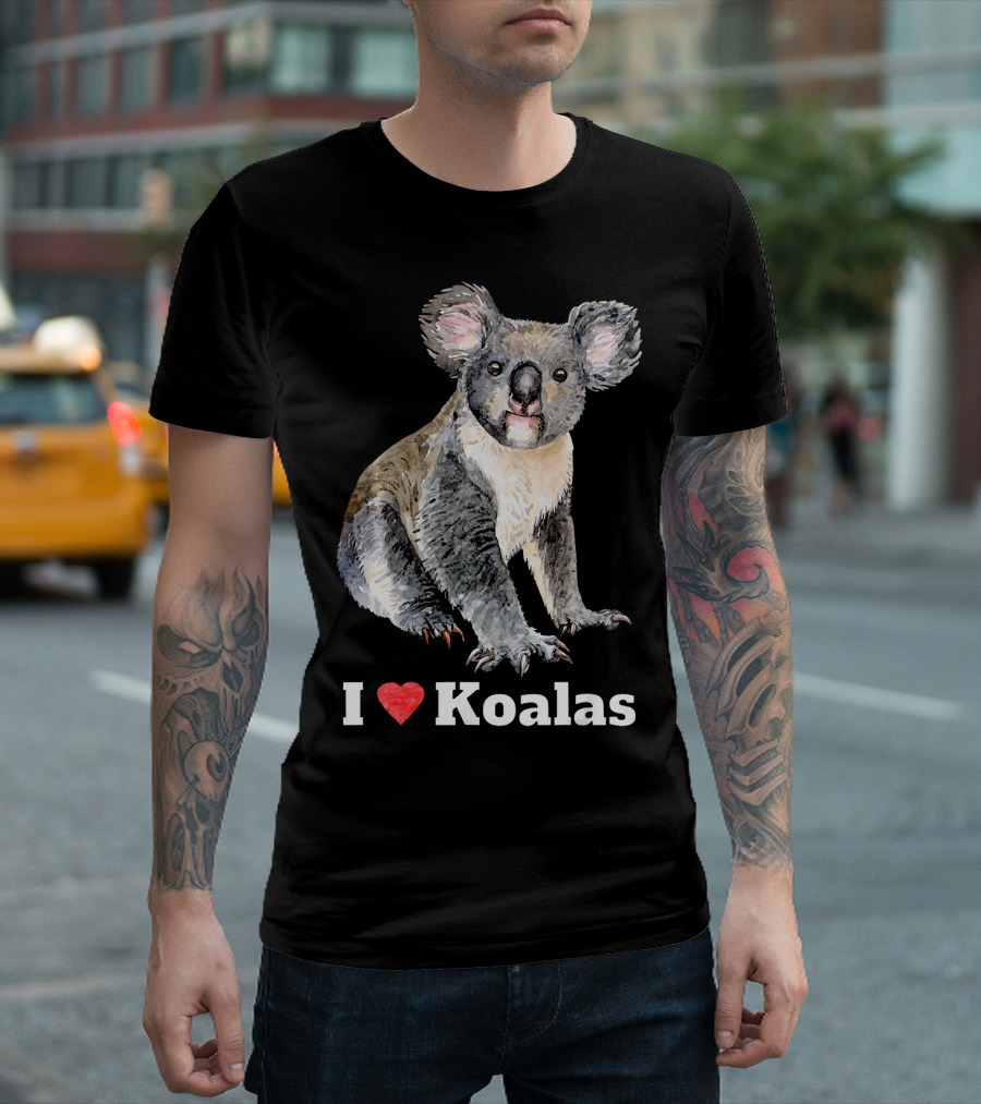 I Love Koalas Cuddly Cute Koala Bear Wat T-Shirt