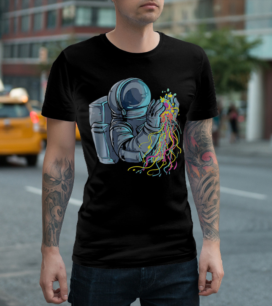 Jellyfish In Space For Every Astronaut With Cosmic Colors T-Shirt