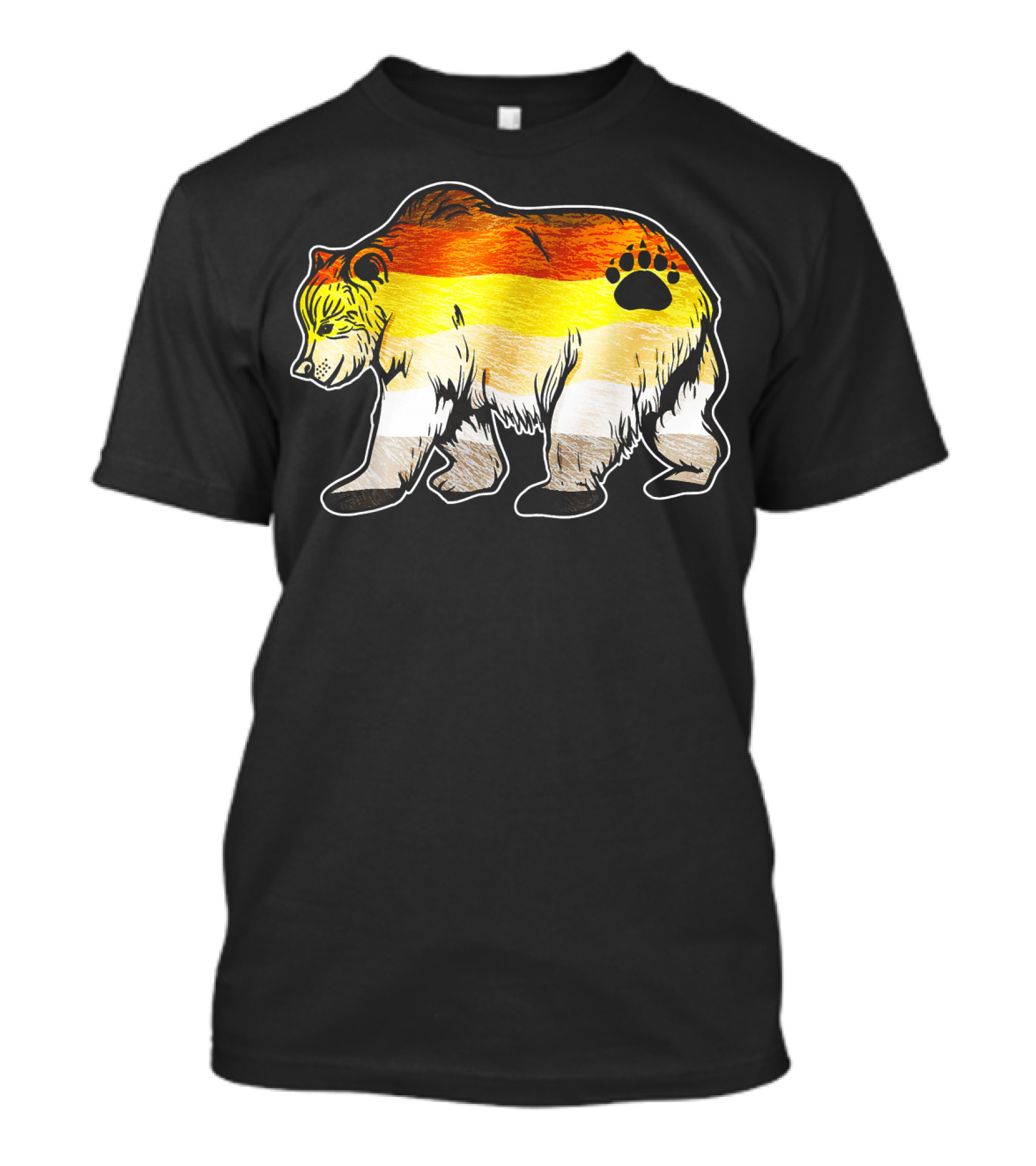 Bear Pride Flag International Brotherhood Paws T-Shirt