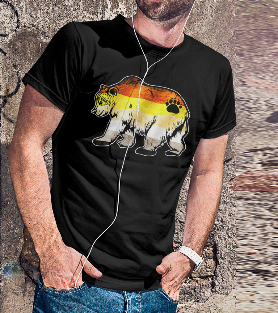 Bear Pride Flag International Brotherhood Paws T-Shirt