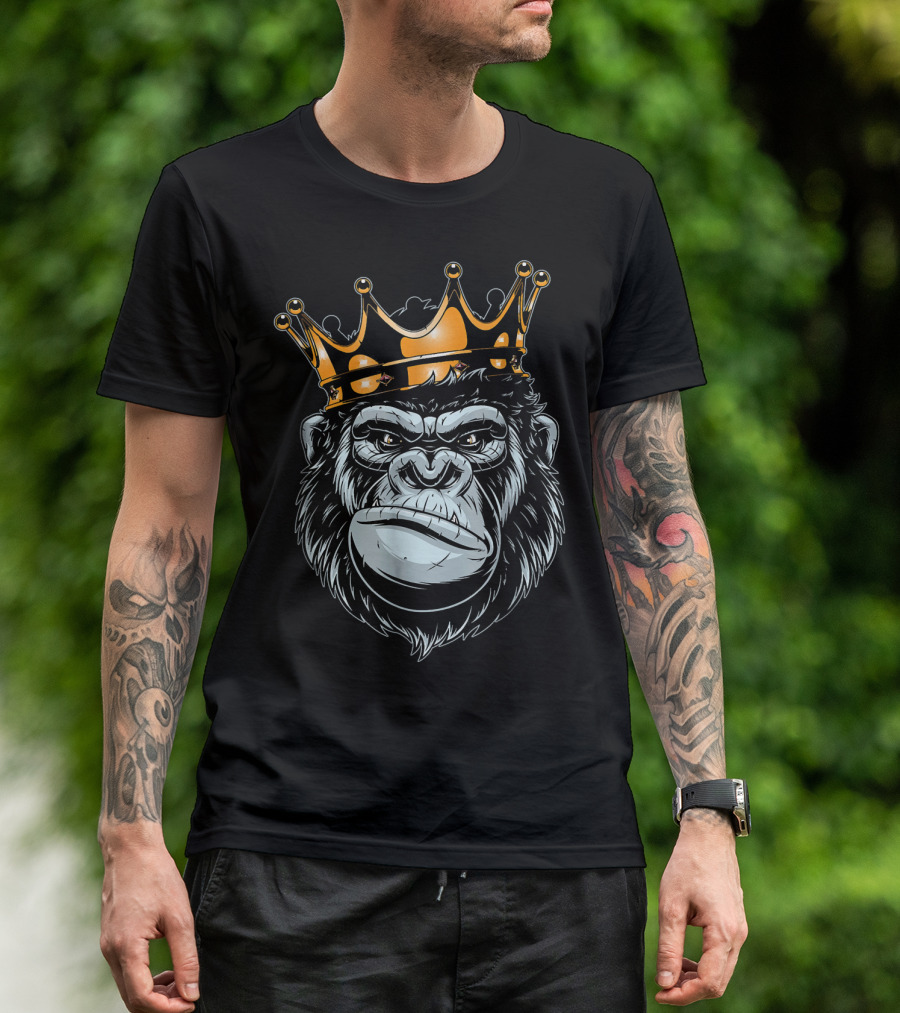 Gorilla King Alpha Crown Majesty T-Shirt