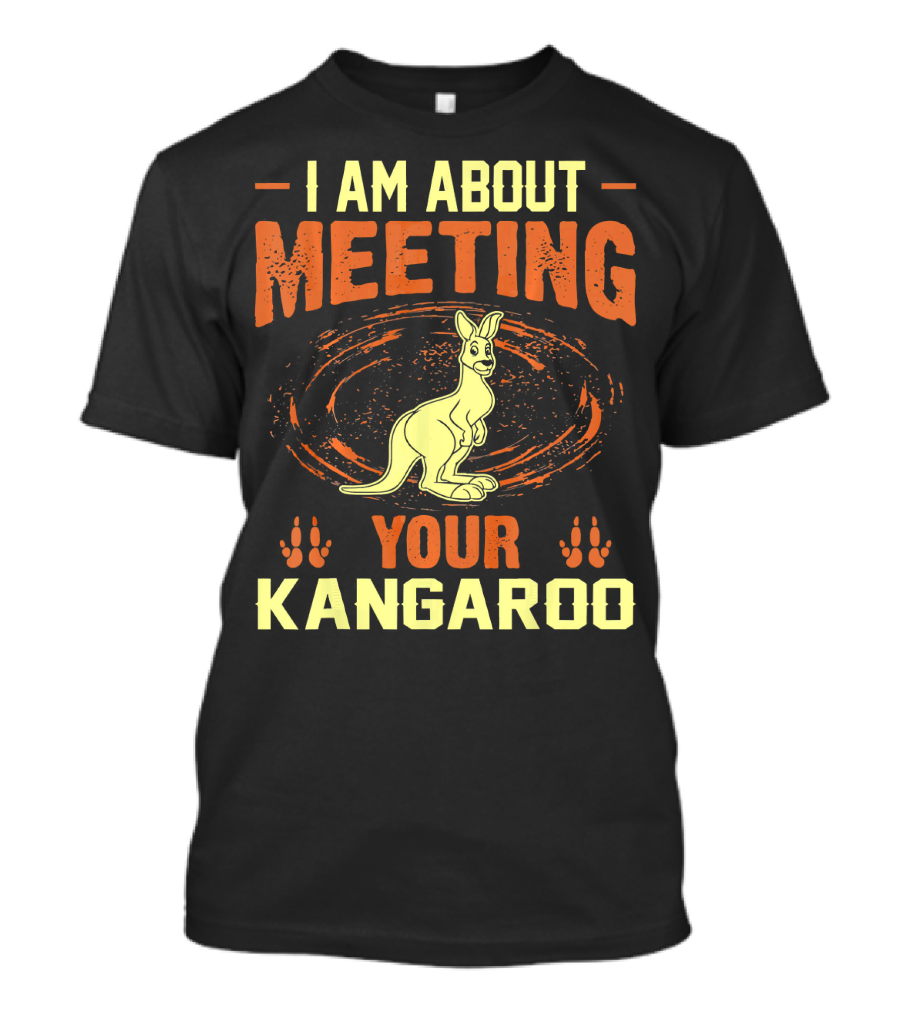 I Am About Meeting Your Kangaroo With Paw Prints And Spirals T-Shirt