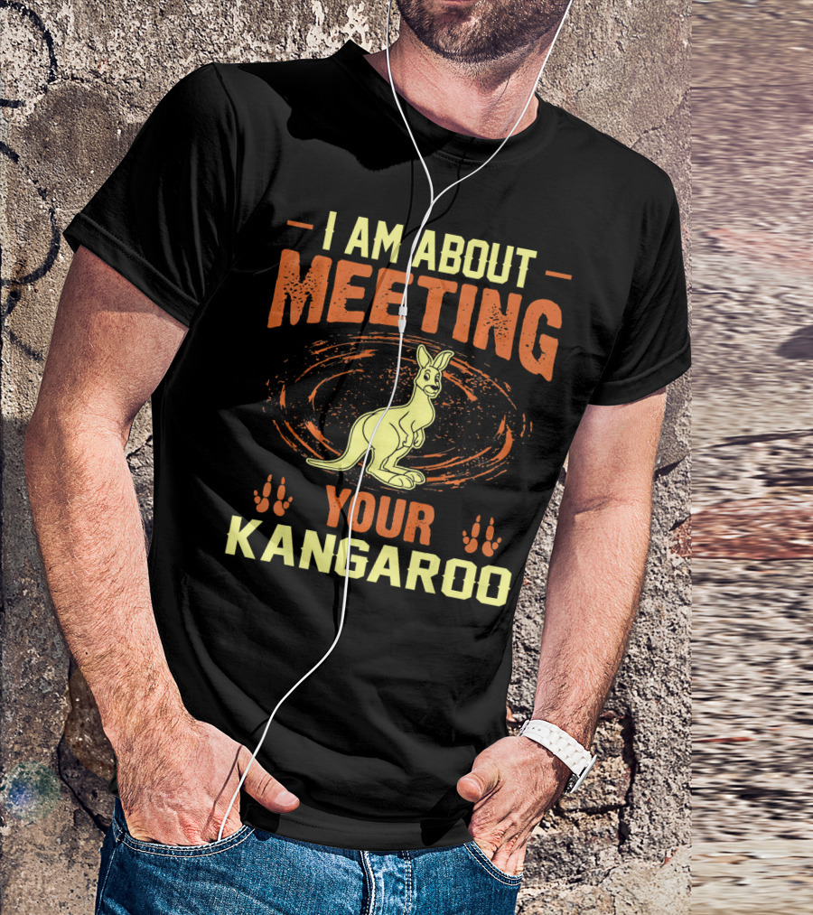 I Am About Meeting Your Kangaroo With Paw Prints And Spirals T-Shirt