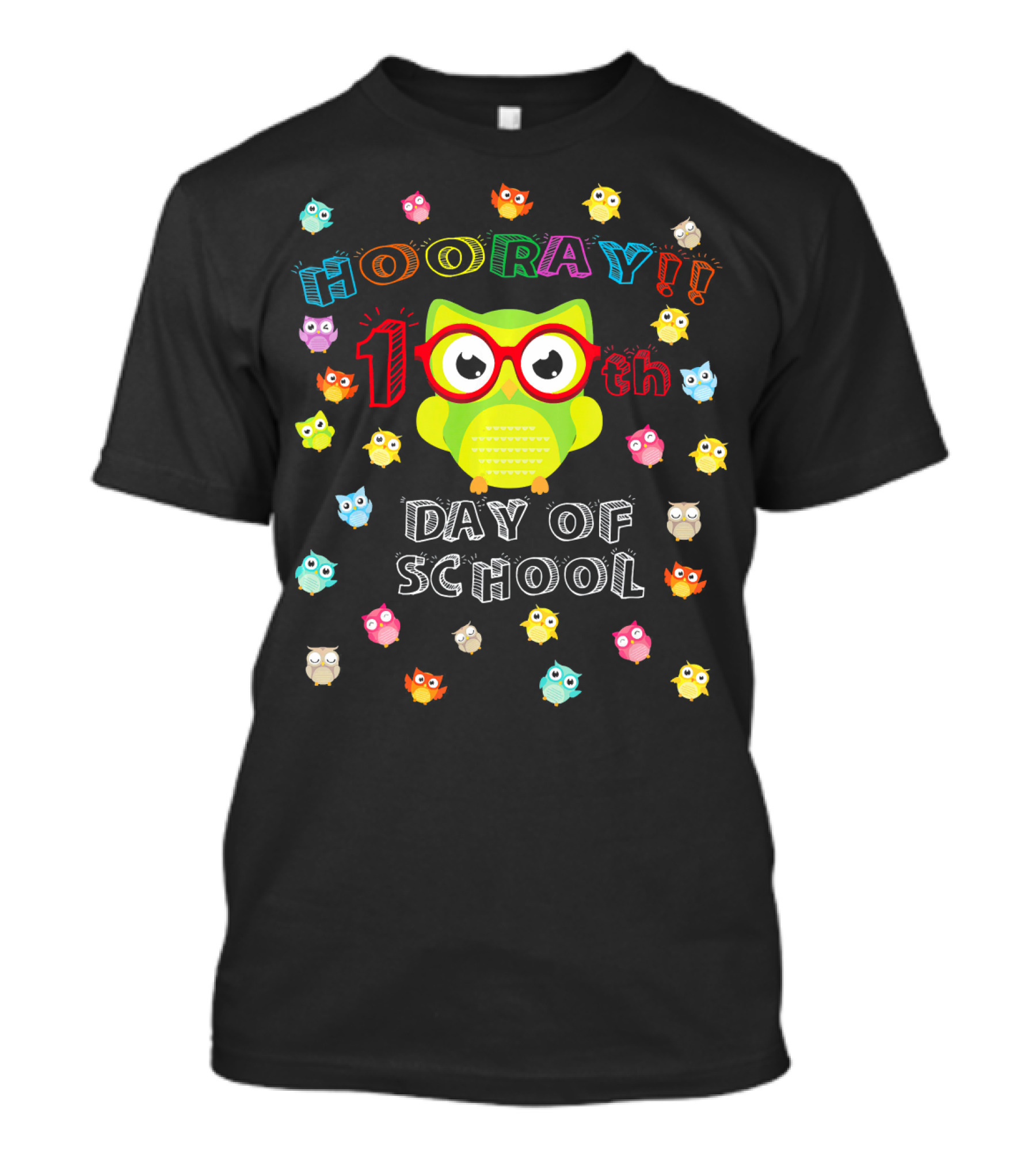Hooray 100th Day Of School Owl T-Shirt