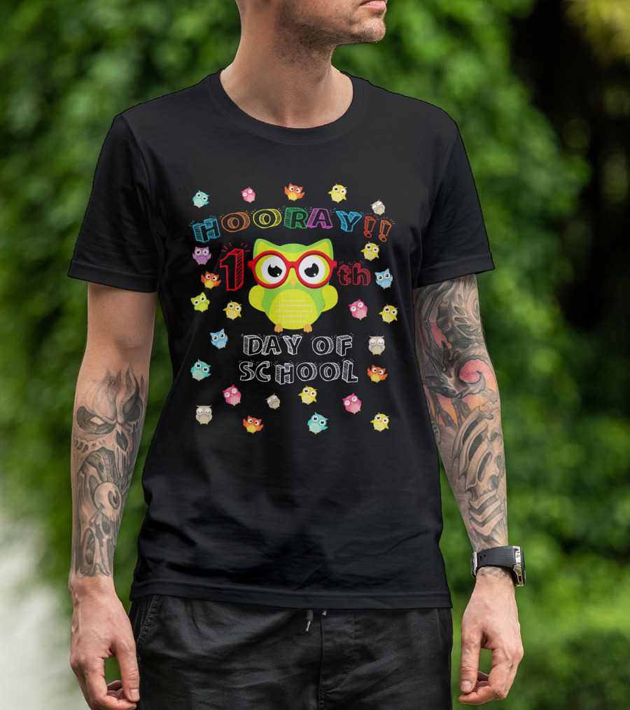 Hooray 100th Day Of School Owl T-Shirt