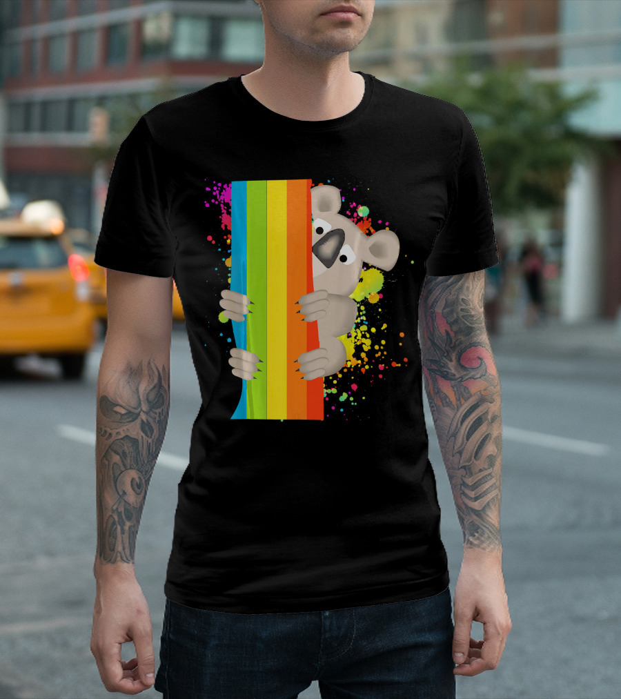 Gay Pride Month Cute Koala Rainbow T-Shirt