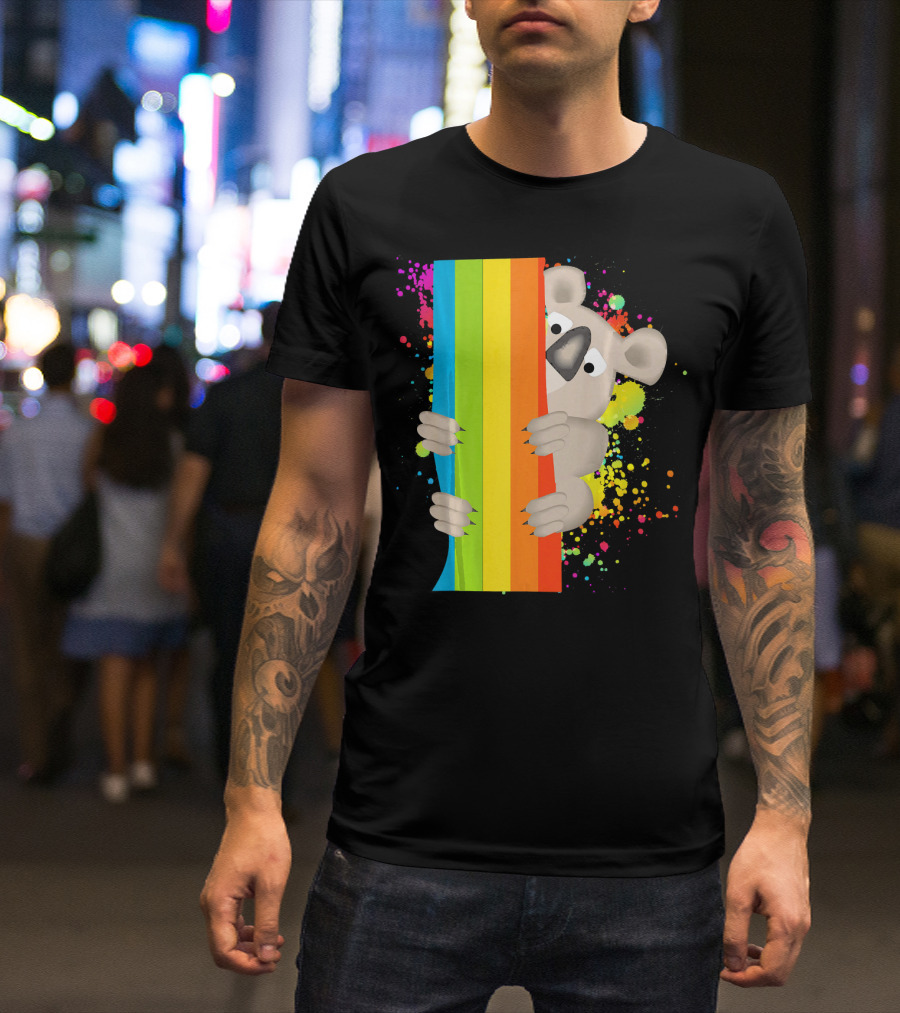 Gay Pride Month Cute Koala Rainbow T-Shirt