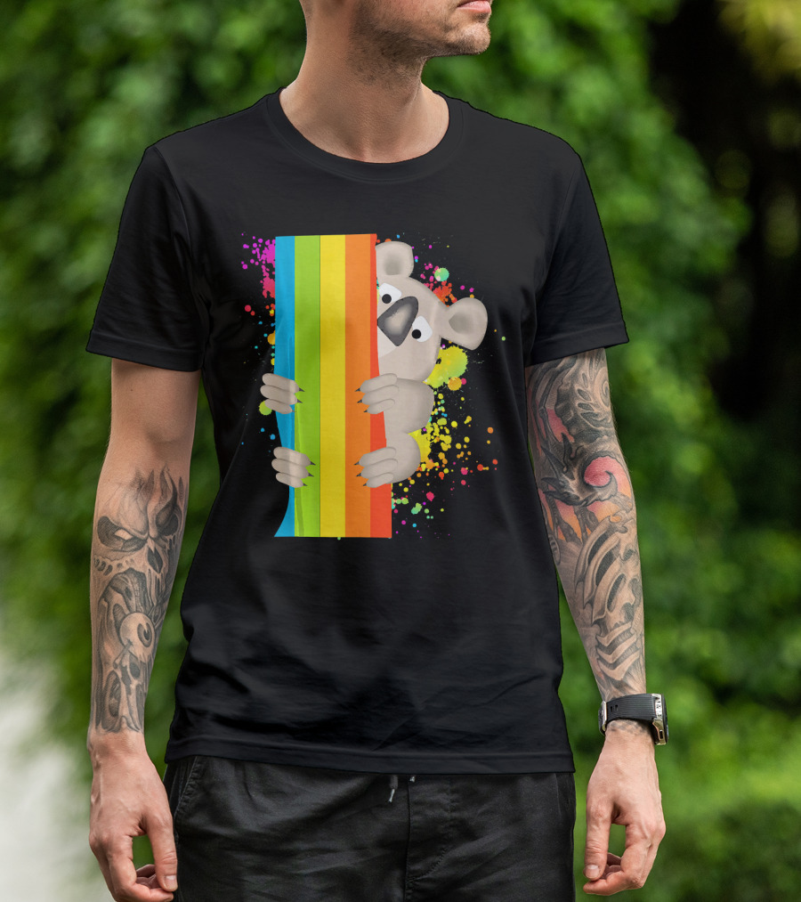 Gay Pride Month Cute Koala Rainbow T-Shirt