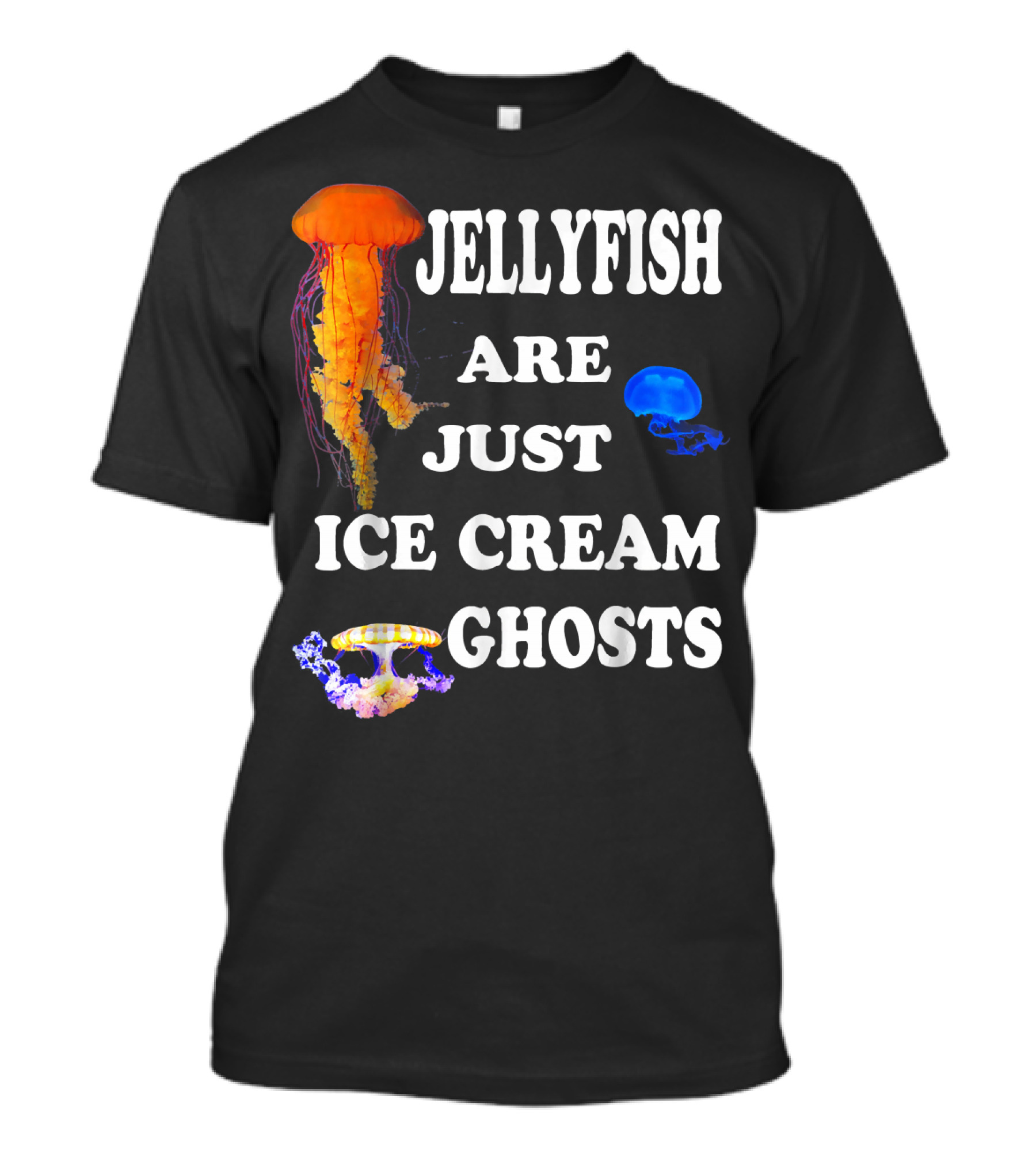 Jellyfish Are Just Ice Cream Ghosts Vintage 90s Themed T-Shirt