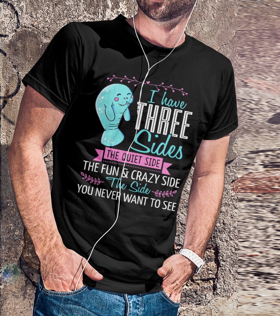 I Have Three Sides The Quiet Side The Fun And Crazy Side The Side You Never Want To See T-Shirt