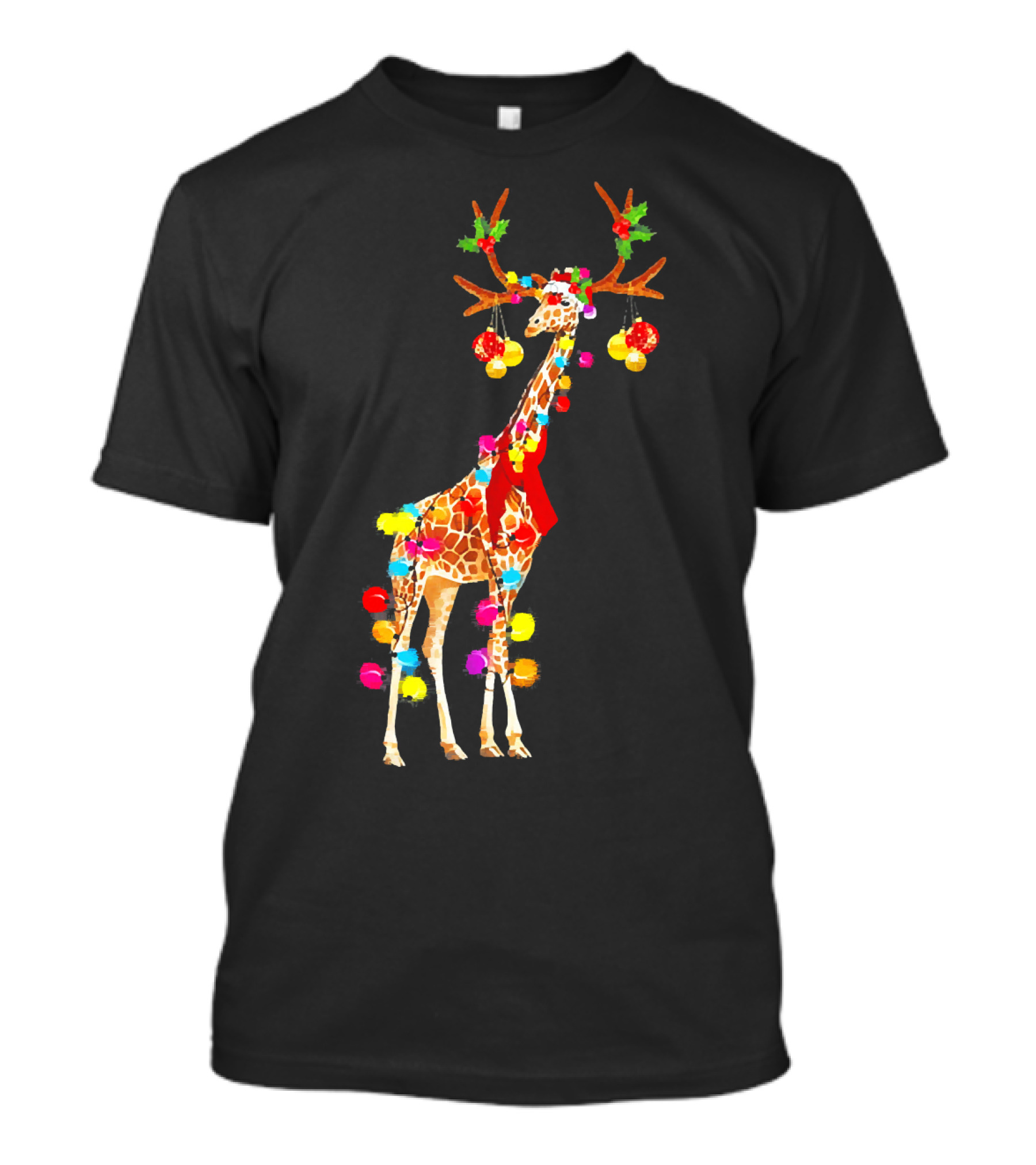 Giraffe Gorgeous Reindeer Christmas Decorations T-Shirt