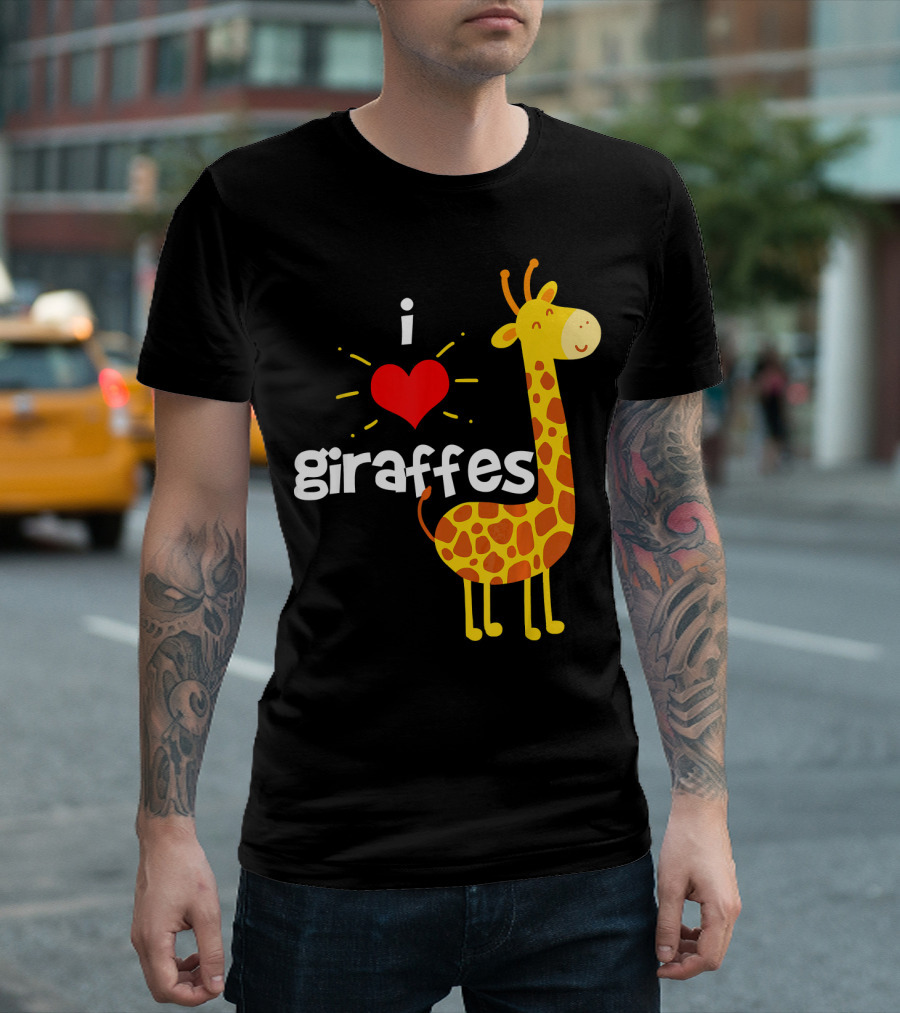 i Heart Giraffes Zoo Safari T-Shirt