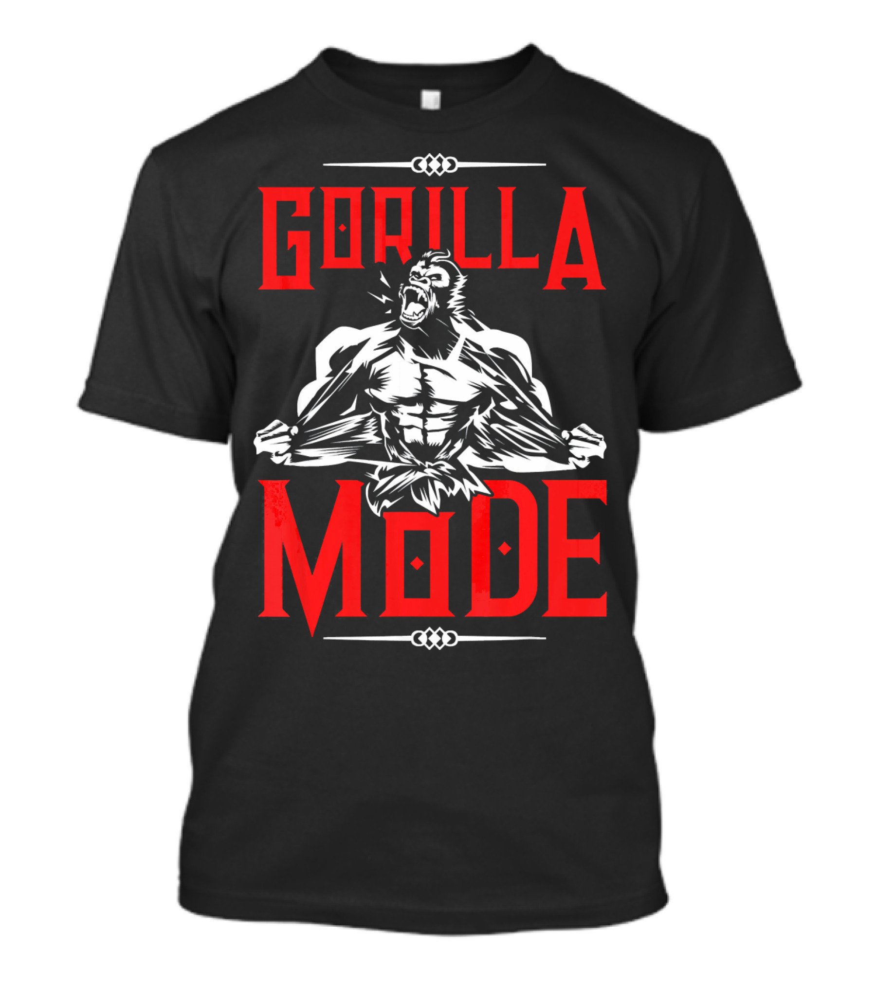 Gorilla Mode Workout Gym Bodybuilding Fitness Motivation T-Shirt