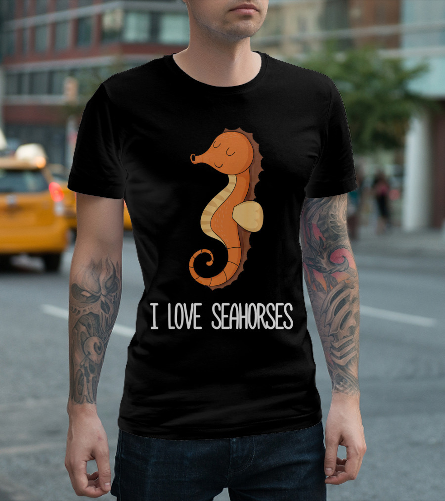I Love Seahorses Cute Seahorse T-Shirt