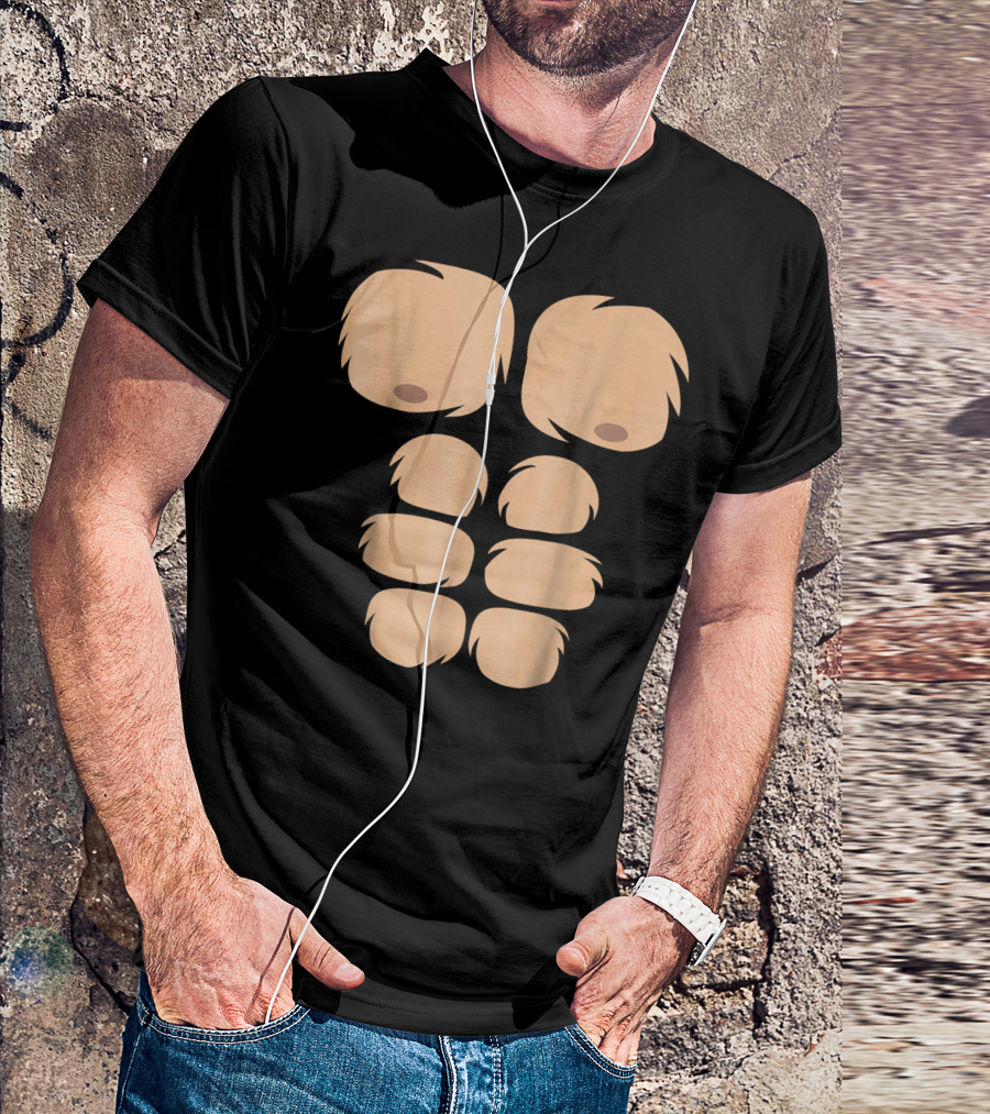 Gorilla Animal Halloween DIY Costume Muscle Chest Fun T-Shirt