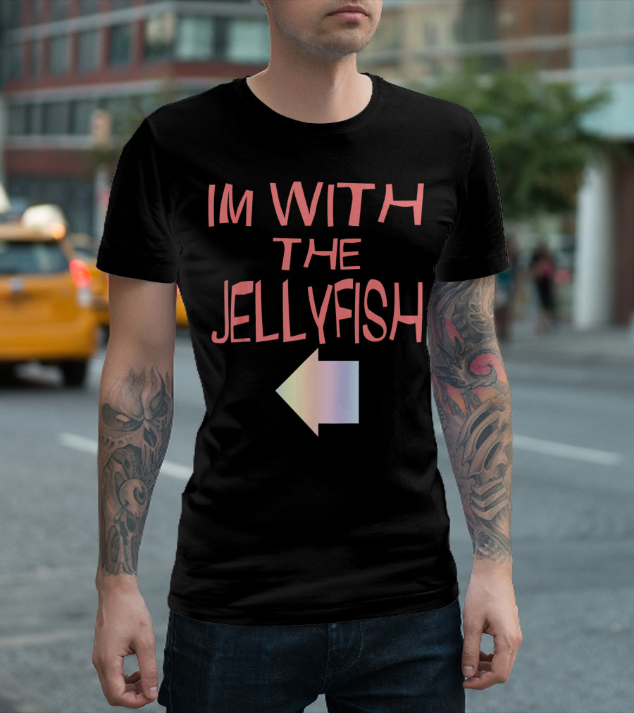 Im With The Jellyfish Left Arrow T-Shirt