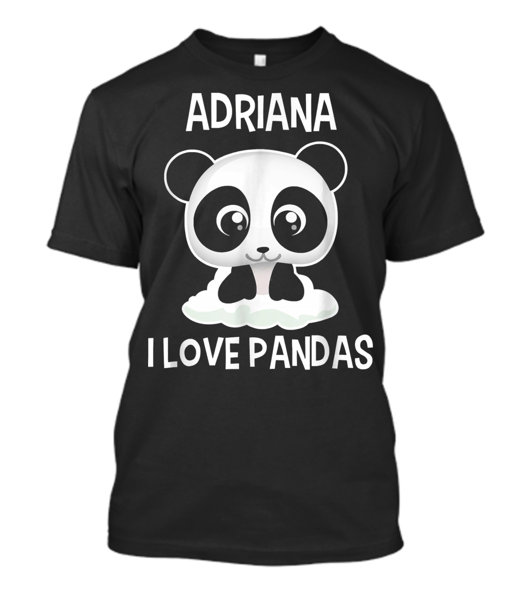ADRIANA I Love Pandas Cute Panda Bear T-Shirt