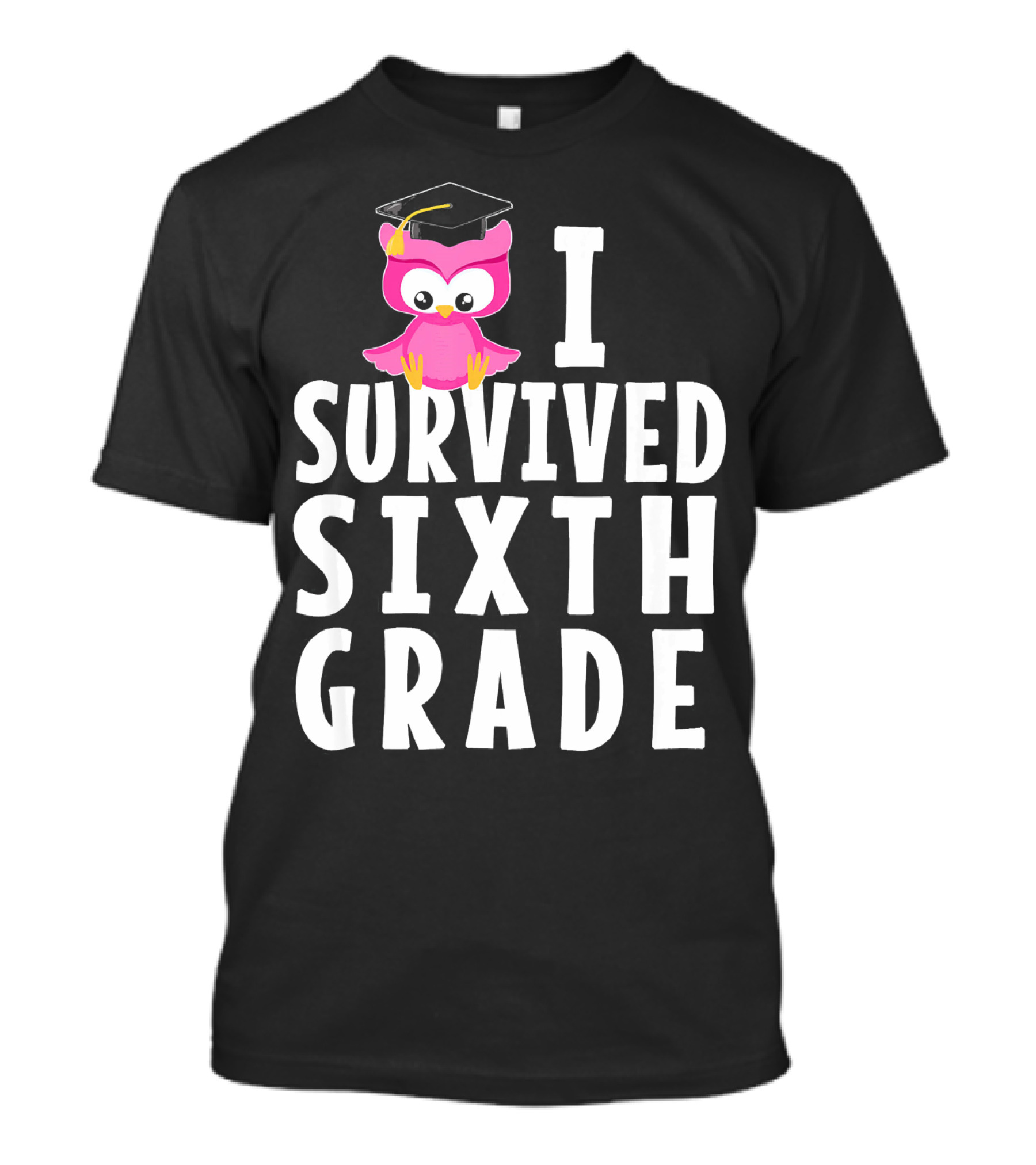 I Survived Sixth Grade Cute Owl Graduation T-Shirt