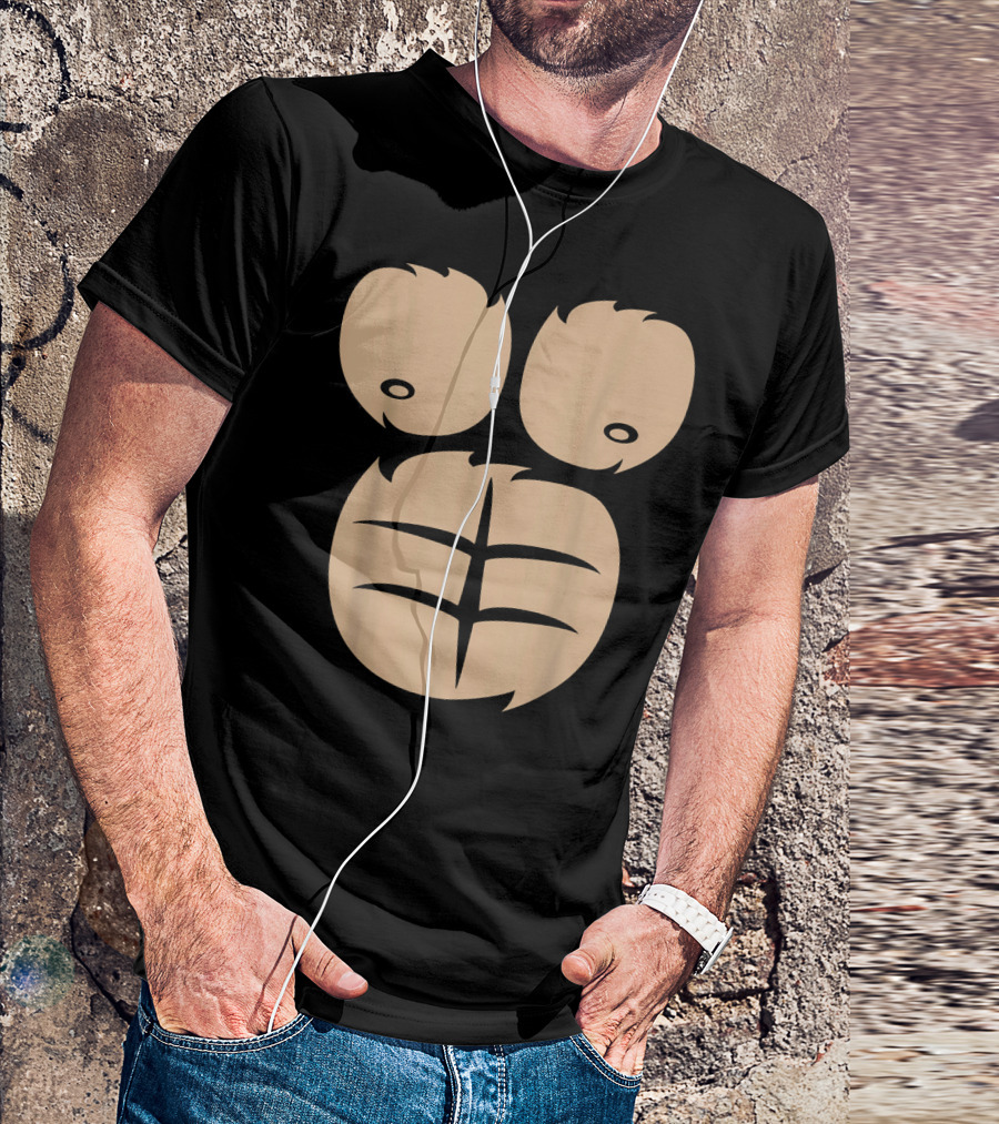 Gorilla Chest Abs Pattern Muscle T-Shirt