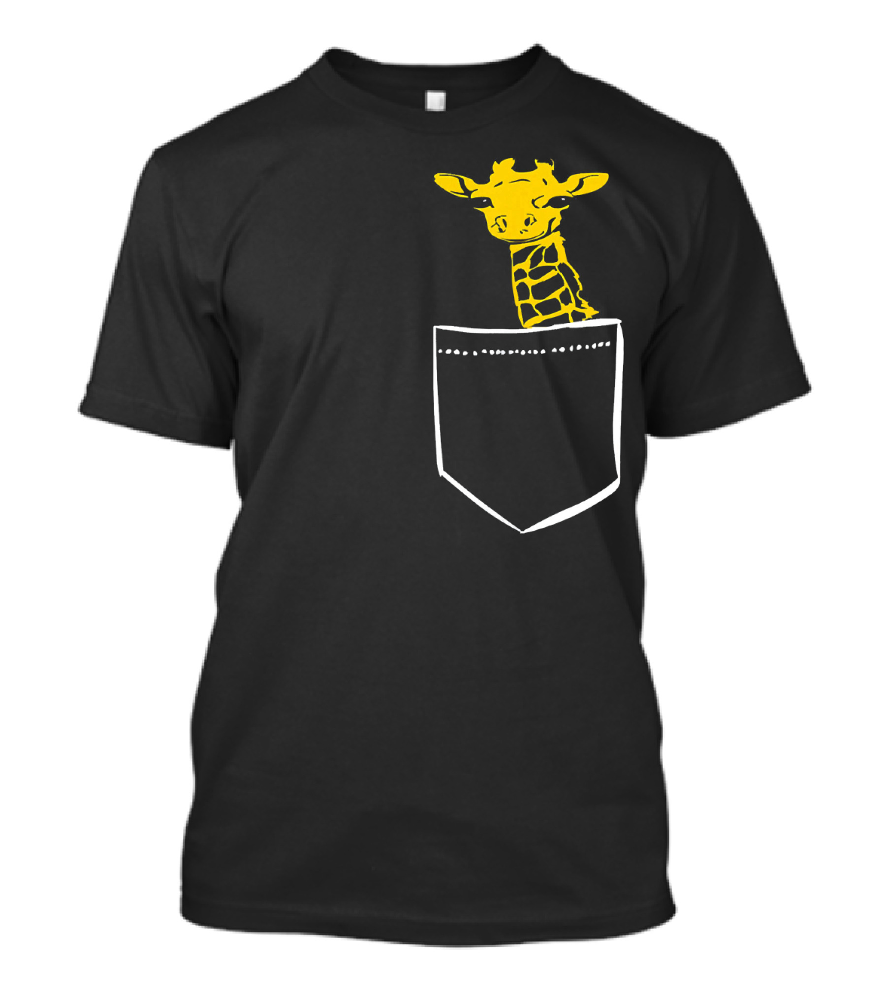 Giraffe In Pocket Wild Animals Safari Humor T-Shirt