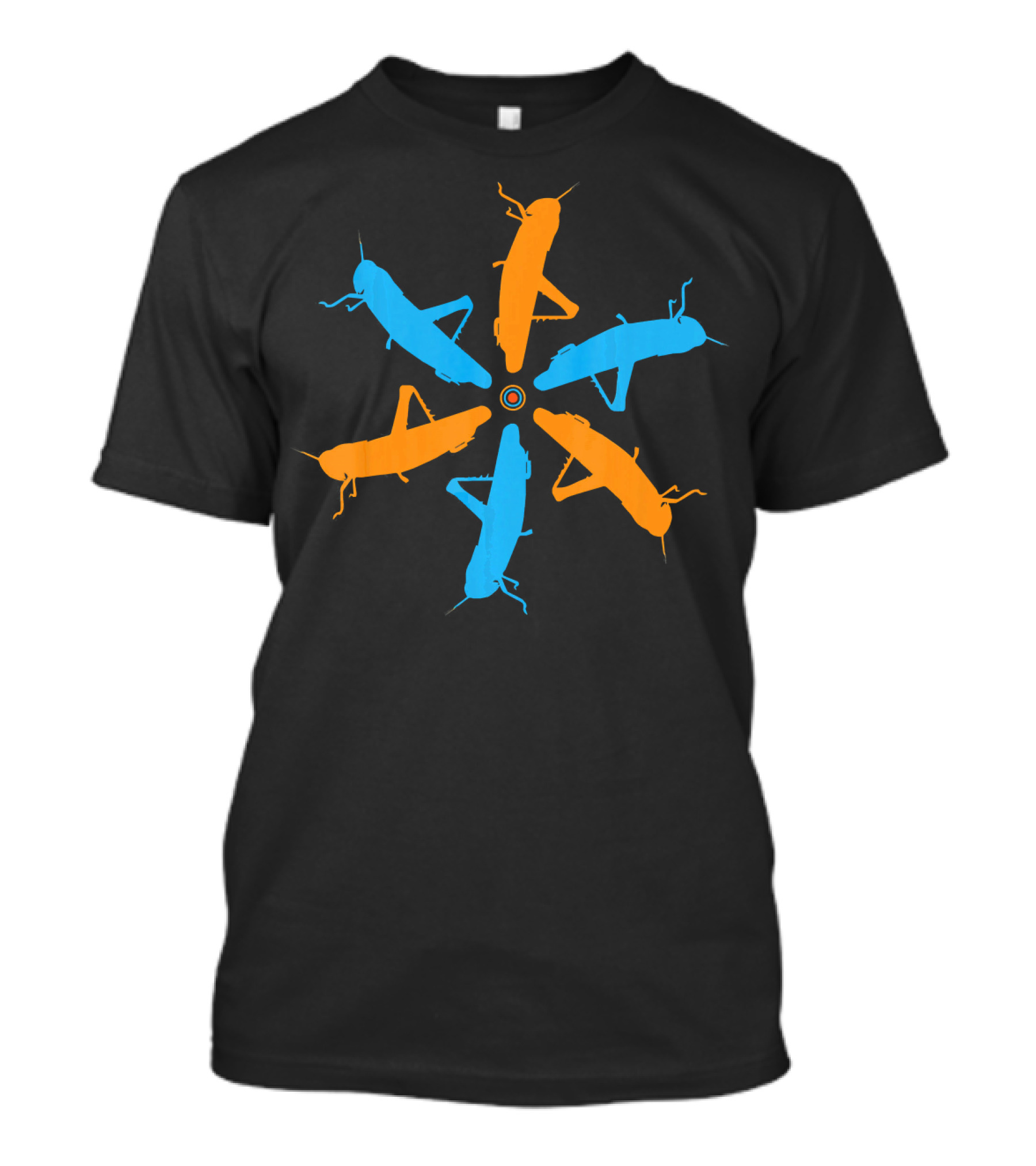 Grasshopper Circle Animal Lover Idea Colorful Insect T-Shirt