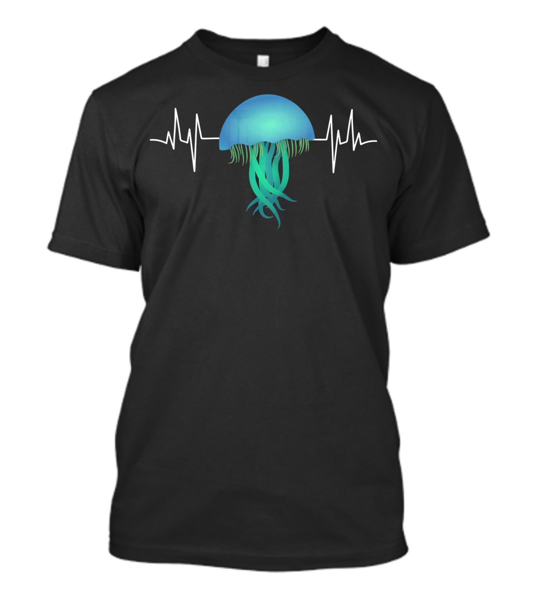 Heartbeat Jellyfish Medusa EKG T-Shirt