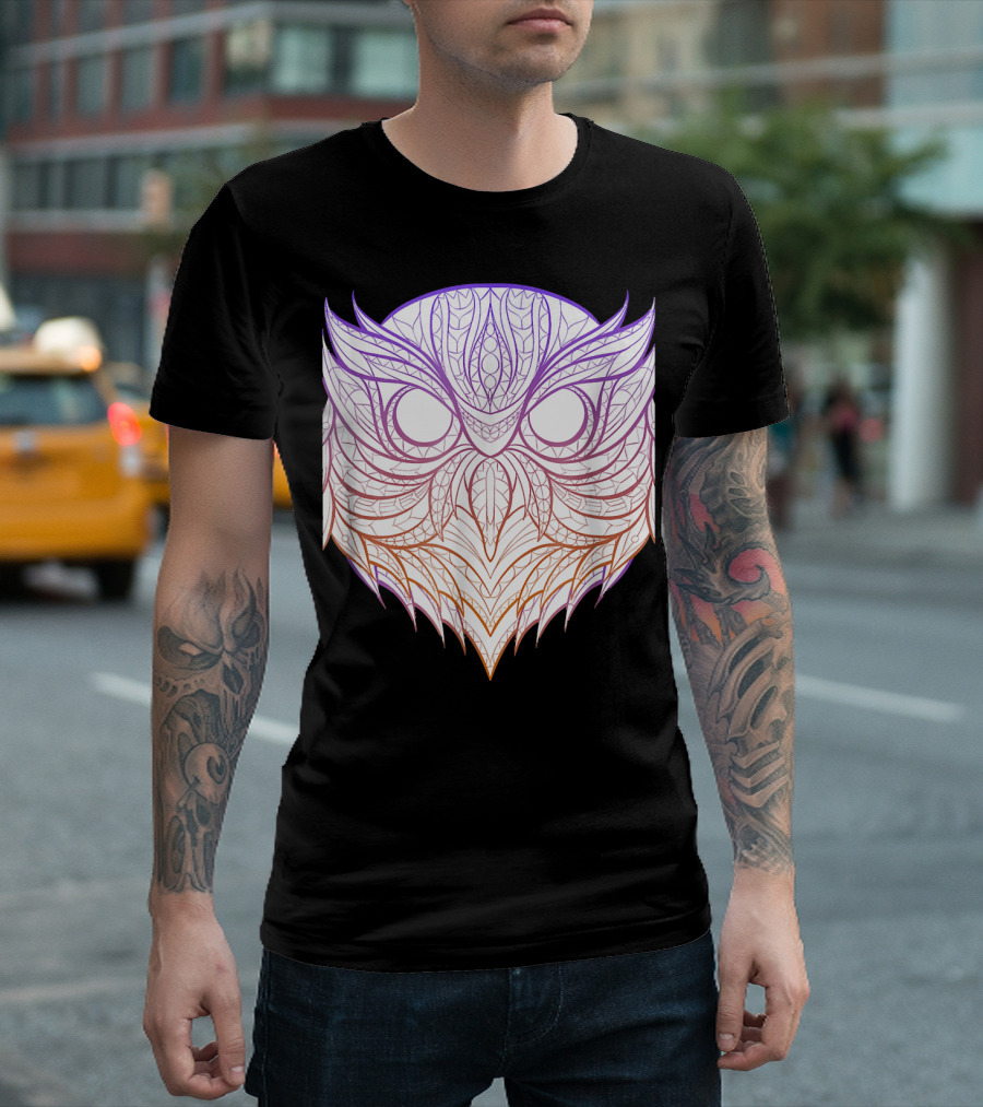Maverick Infanta Psychedelic Mandala Owl Face T-Shirt