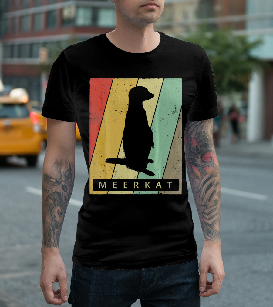 Meerkat Lover Vintage Retro Animal T-Shirt