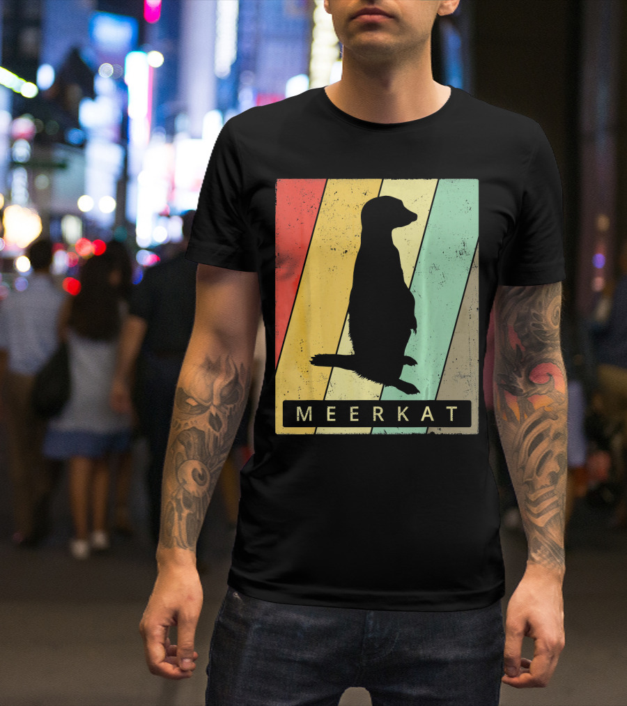 Meerkat Lover Vintage Retro Animal T-Shirt