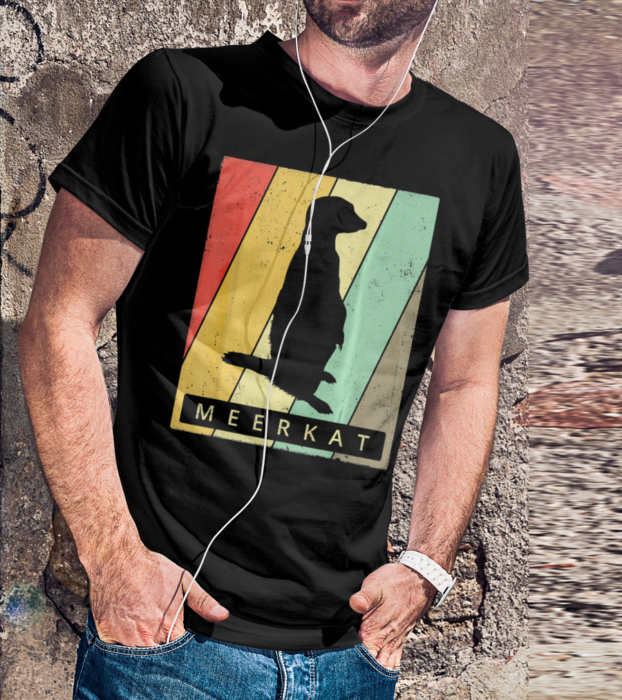 Meerkat Lover Vintage Retro Animal T-Shirt