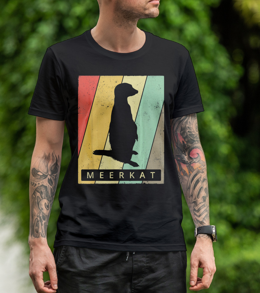 Meerkat Lover Vintage Retro Animal T-Shirt