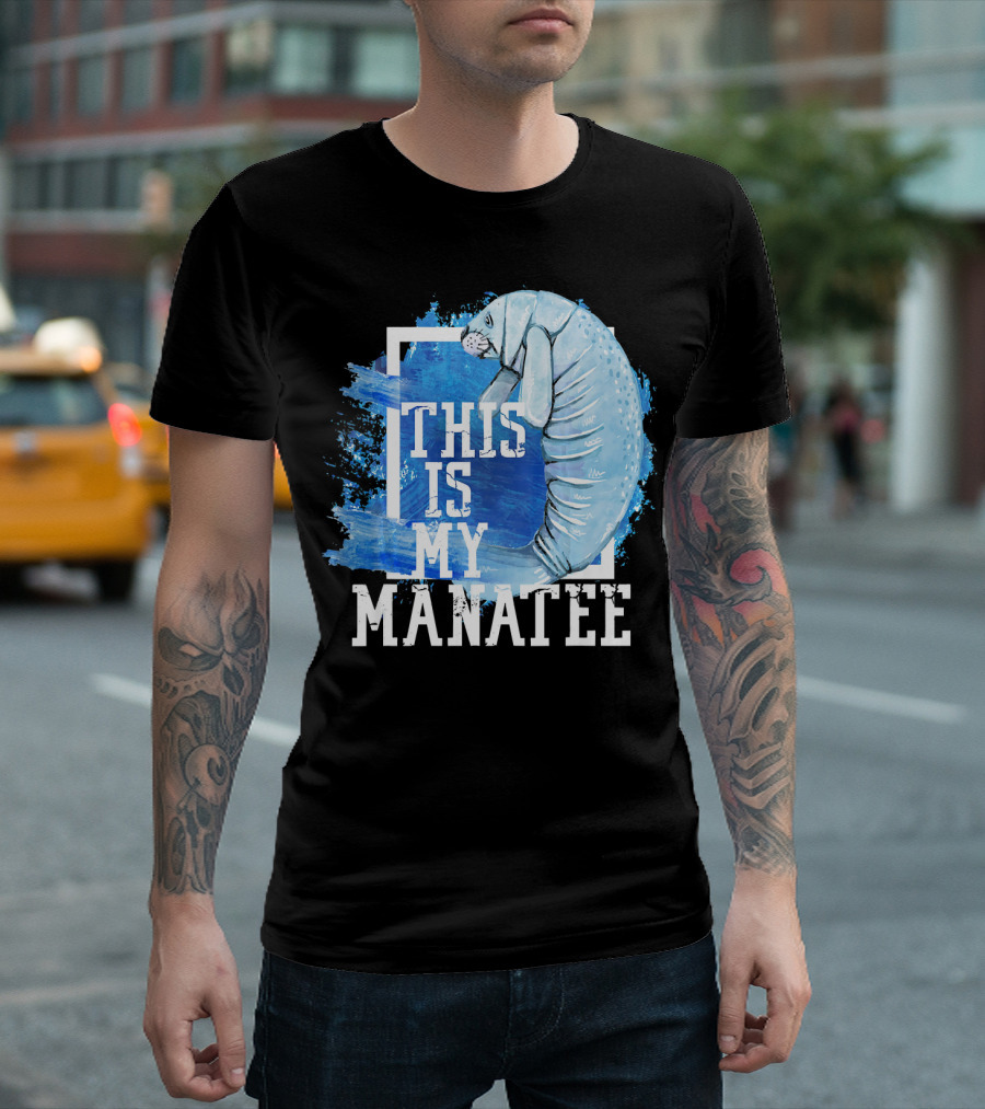 This Is My Manatee Vintage Wave Cute Sea Cow T-Shirt