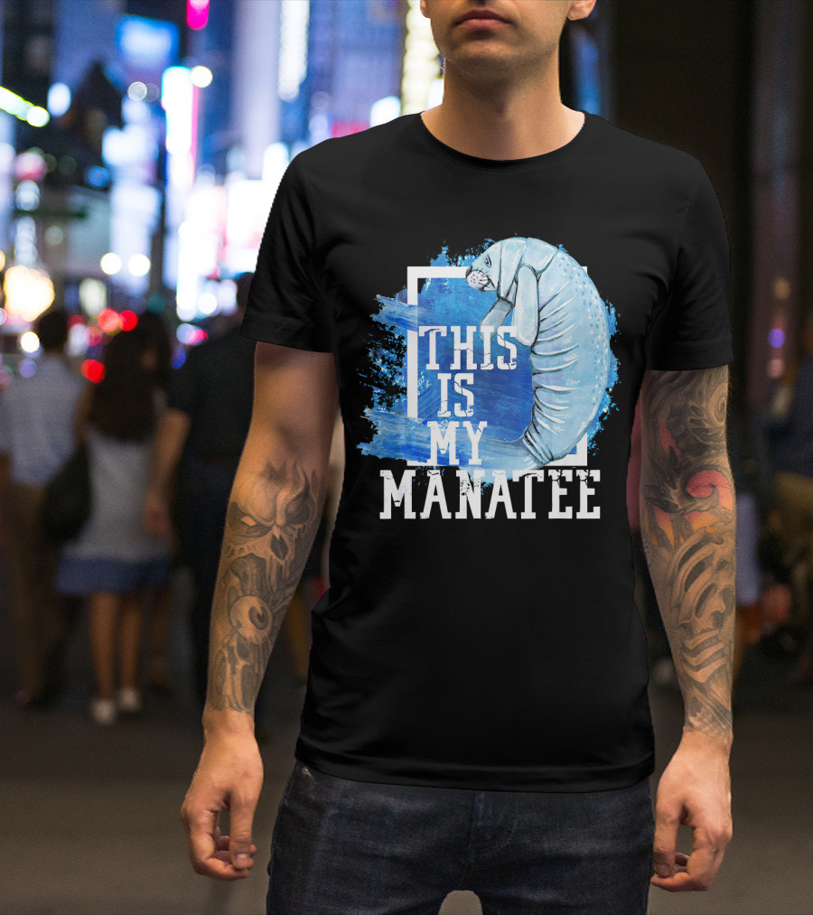 This Is My Manatee Vintage Wave Cute Sea Cow T-Shirt