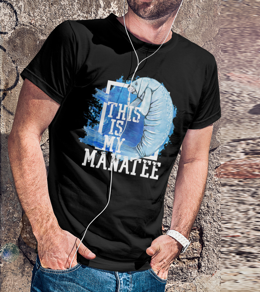 This Is My Manatee Vintage Wave Cute Sea Cow T-Shirt