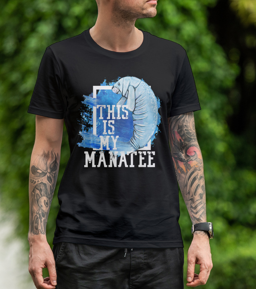 This Is My Manatee Vintage Wave Cute Sea Cow T-Shirt