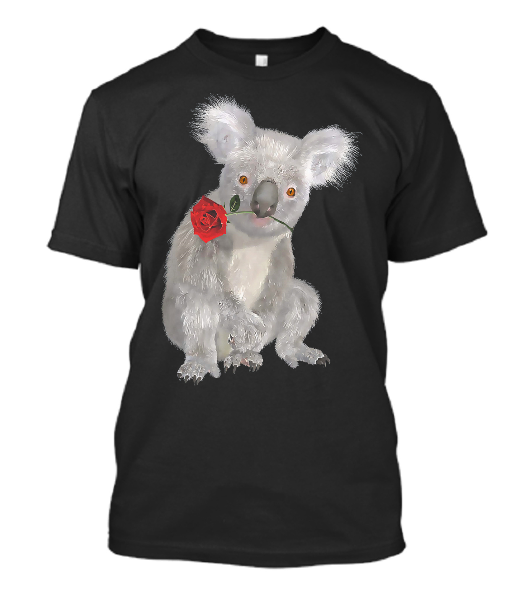 Koala Bear Holding Red Rose T-Shirt
