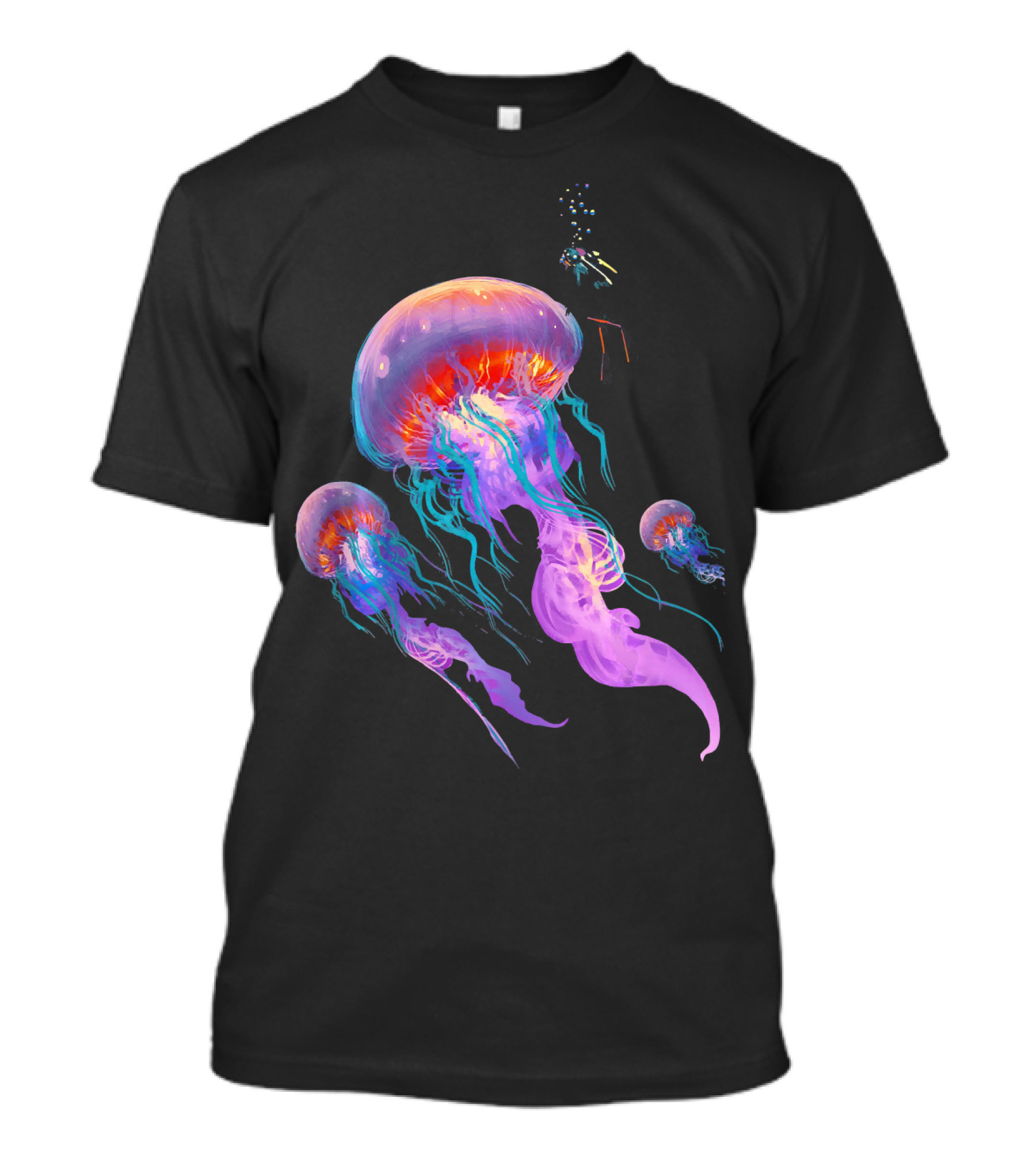 Beautiful Jellyfish Vibrant Marine Creatures T-Shirt