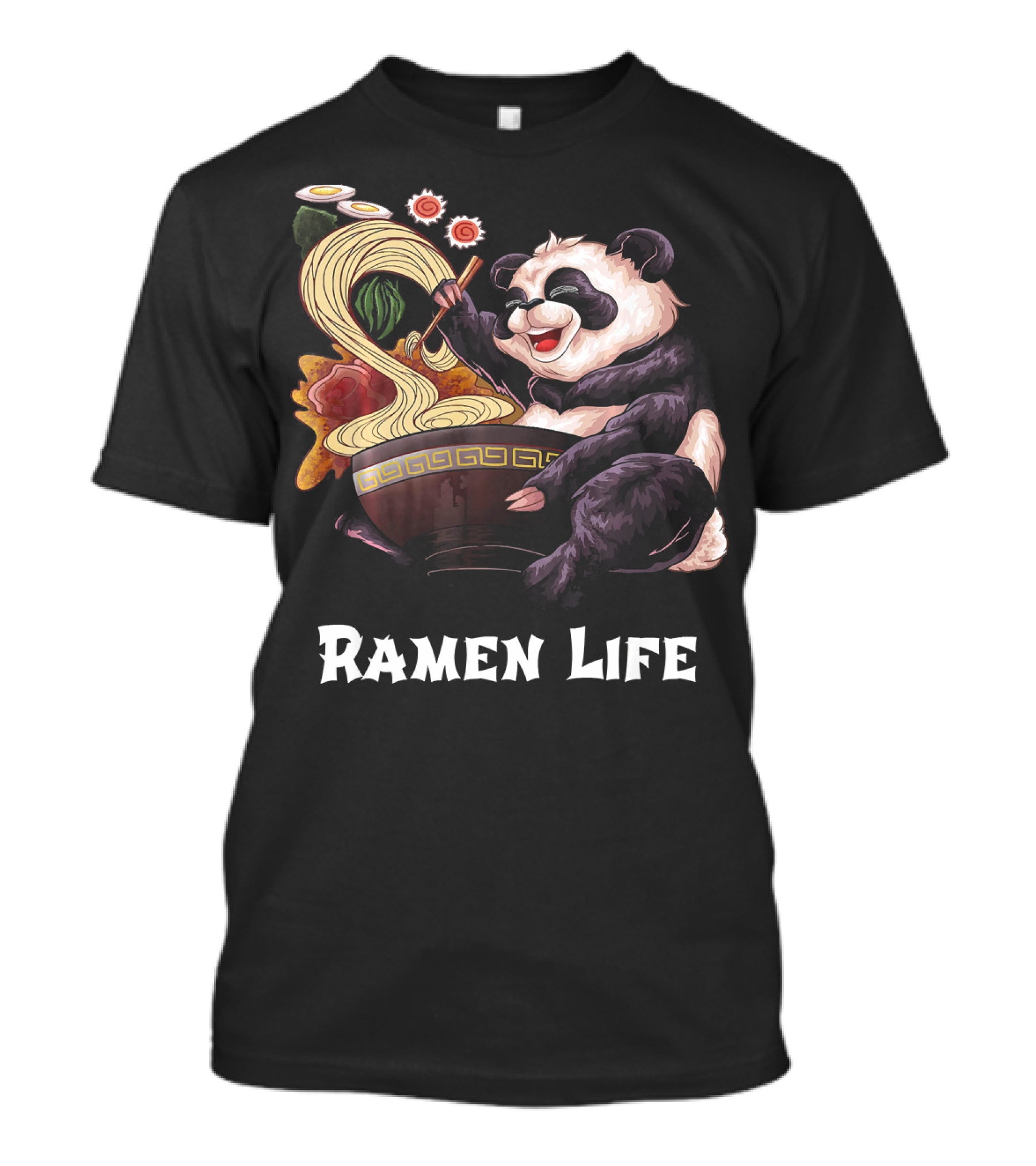 Ramen Life Kawaii Panda Funny Japanese Asia T-Shirt