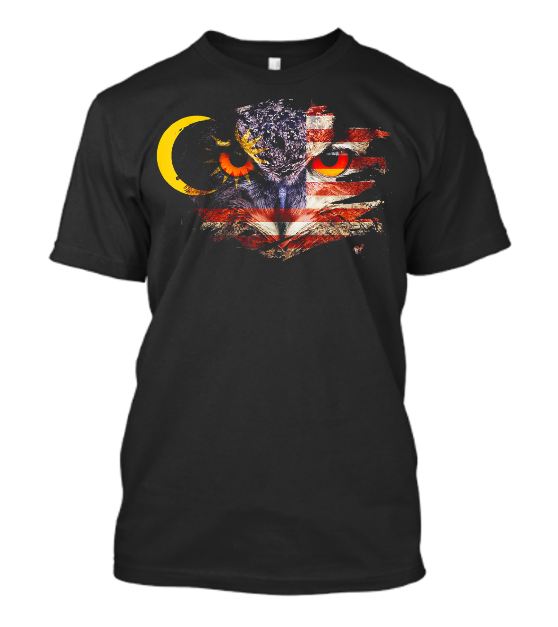 Malaysia Flag Owl Eyes Malaysian Iconic T-Shirt